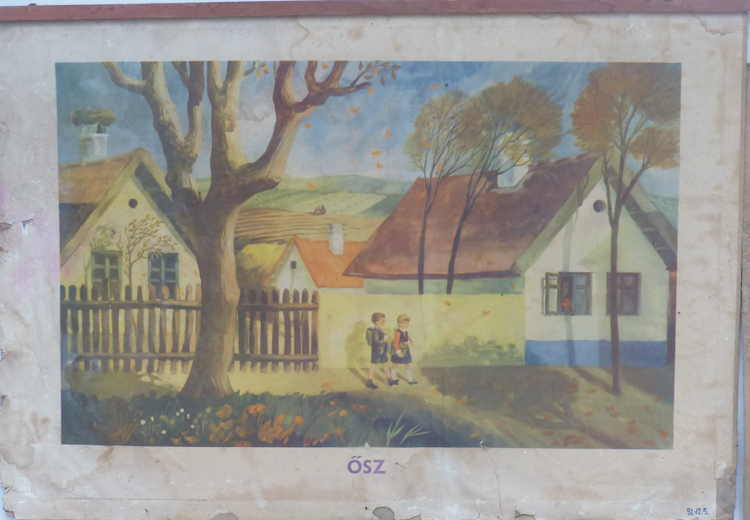 Iskolai szemléltető falikép. Ősz (Tapolcai Városi Múzeum CC BY-NC-SA)