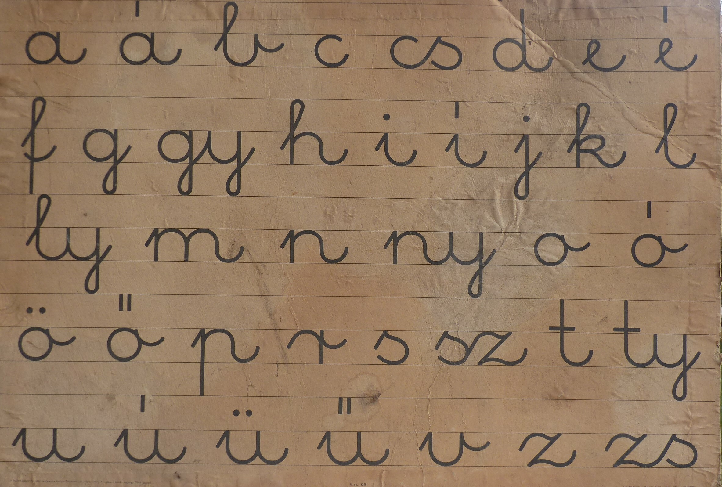 Kisbetűs ábécé falikép (Tapolcai Városi Múzeum CC BY-NC-SA)