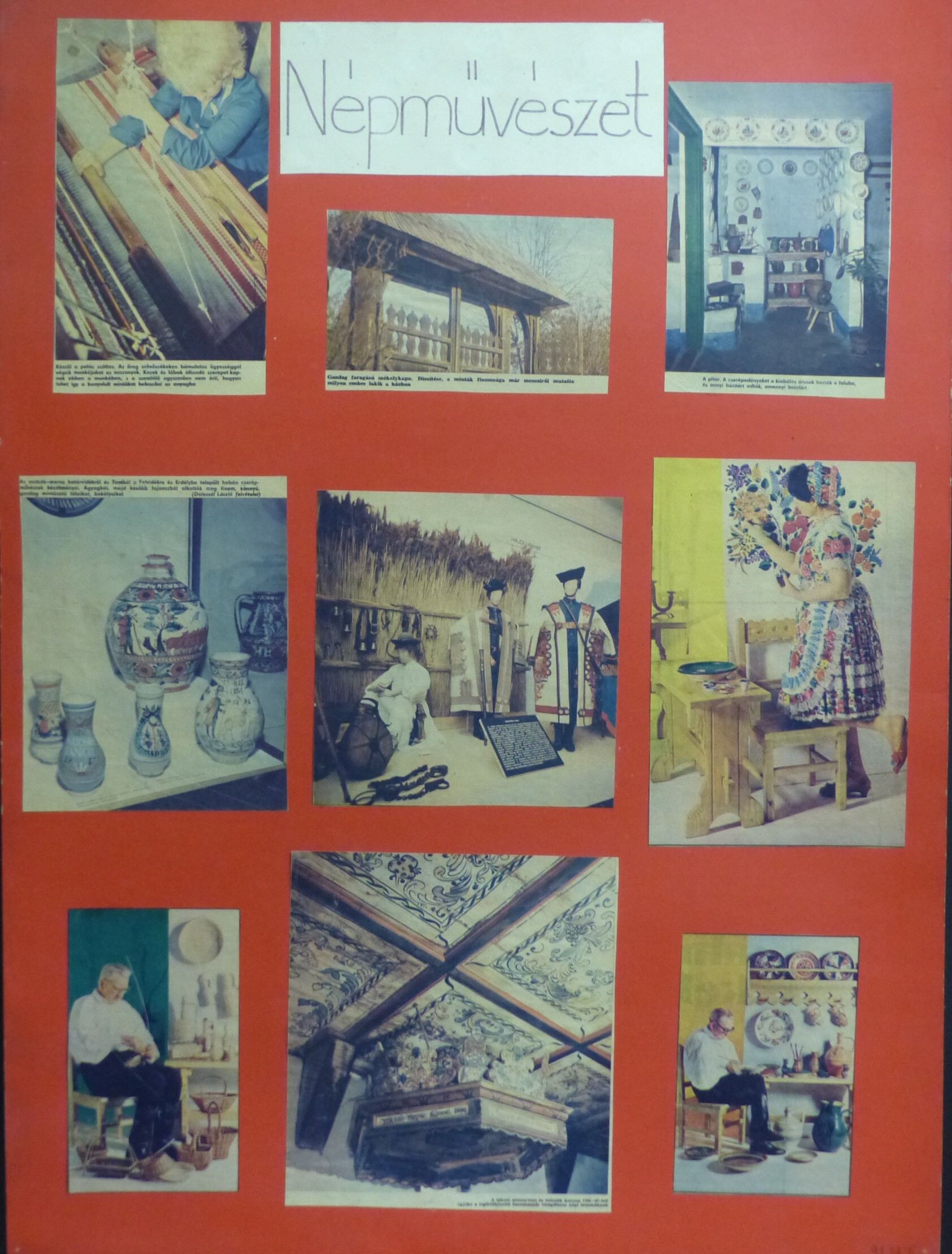 Népművészet című tabló (Tapolcai Városi Múzeum CC BY-NC-SA)