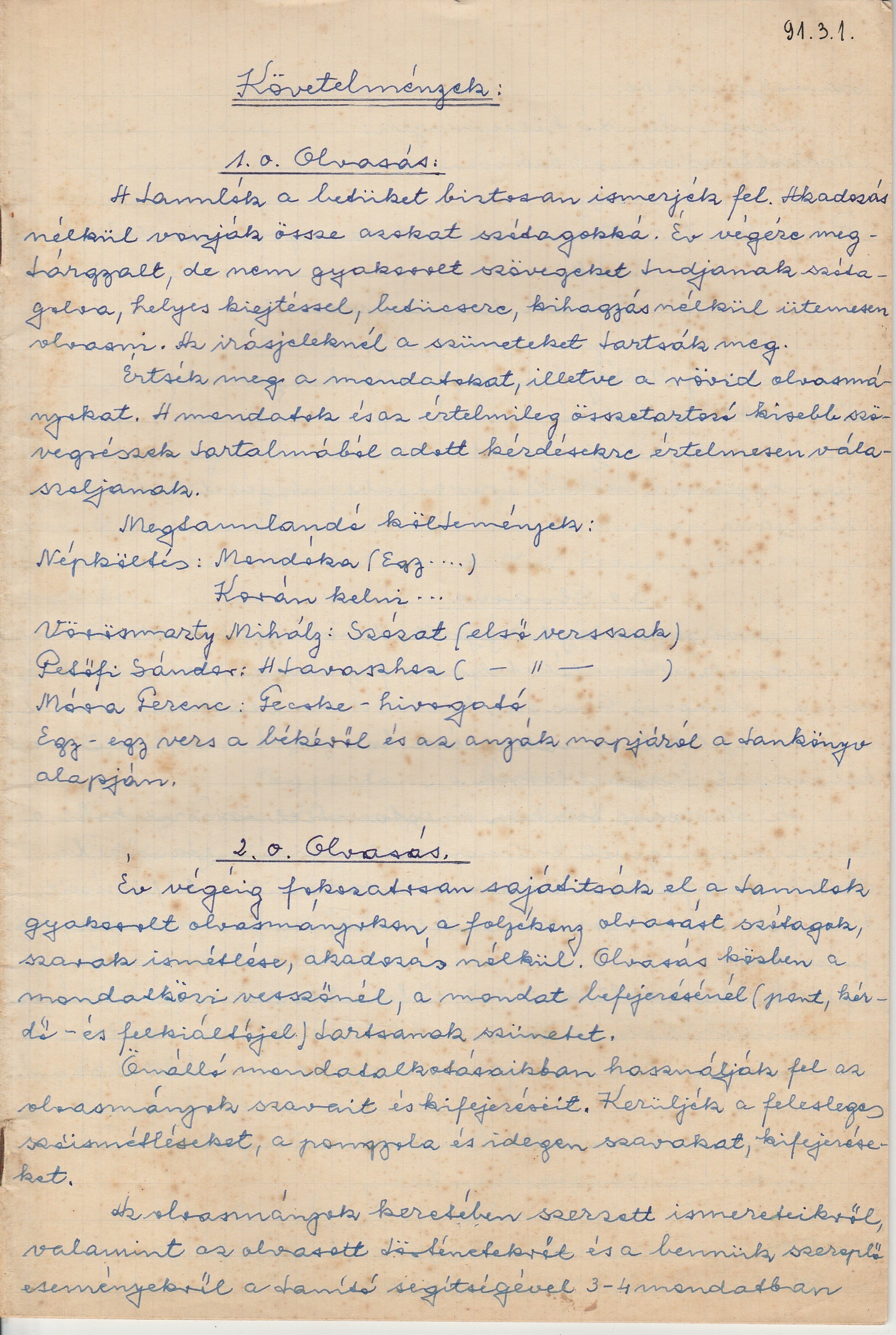 Alsó tagozatos követelmények leírásaTagyonból (Tapolcai Városi Múzeum CC BY-NC-SA)