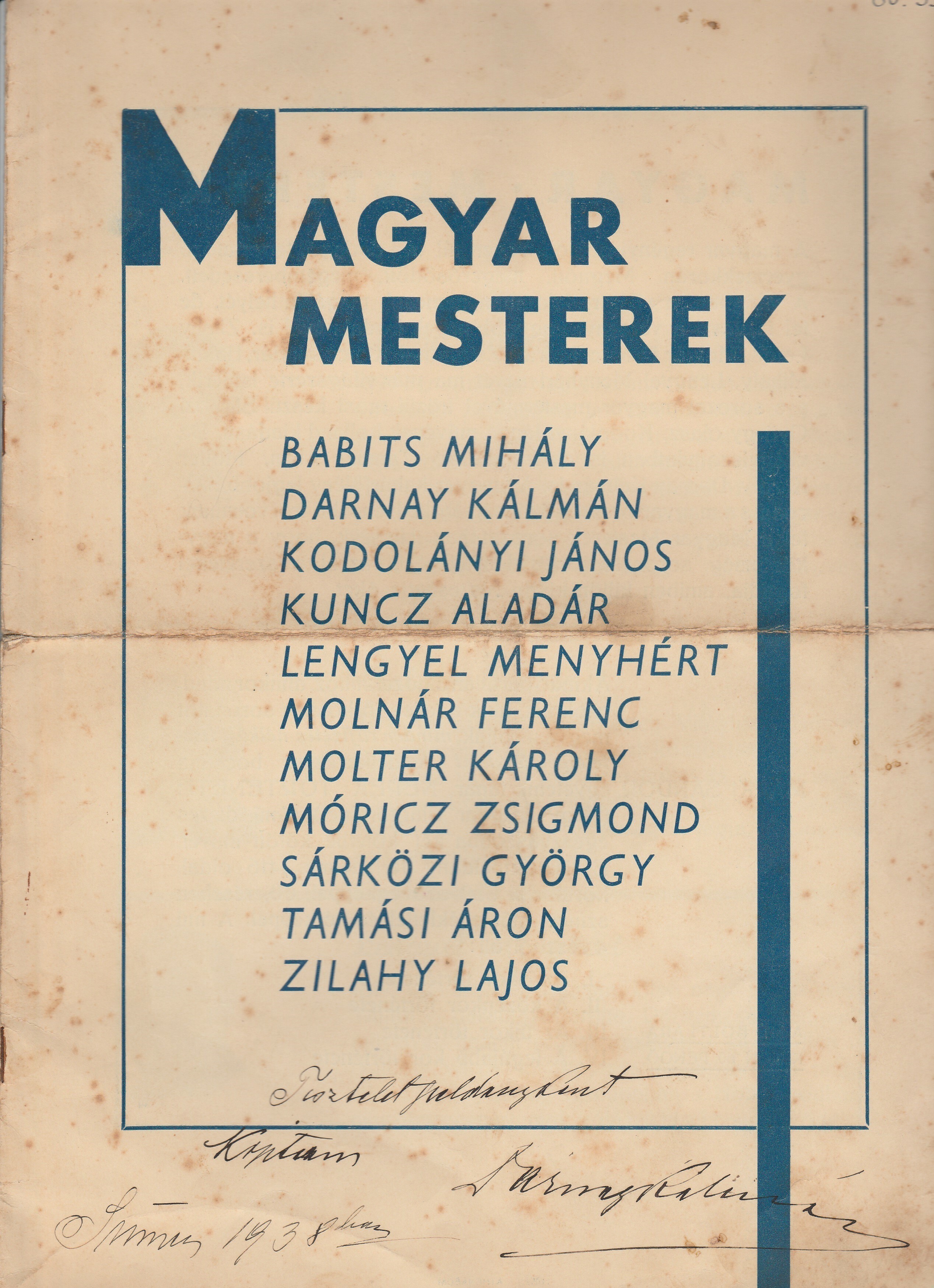 Magyar mesterek könyvsorozat reklámanyaga (Tapolcai Városi Múzeum CC BY-NC-SA)