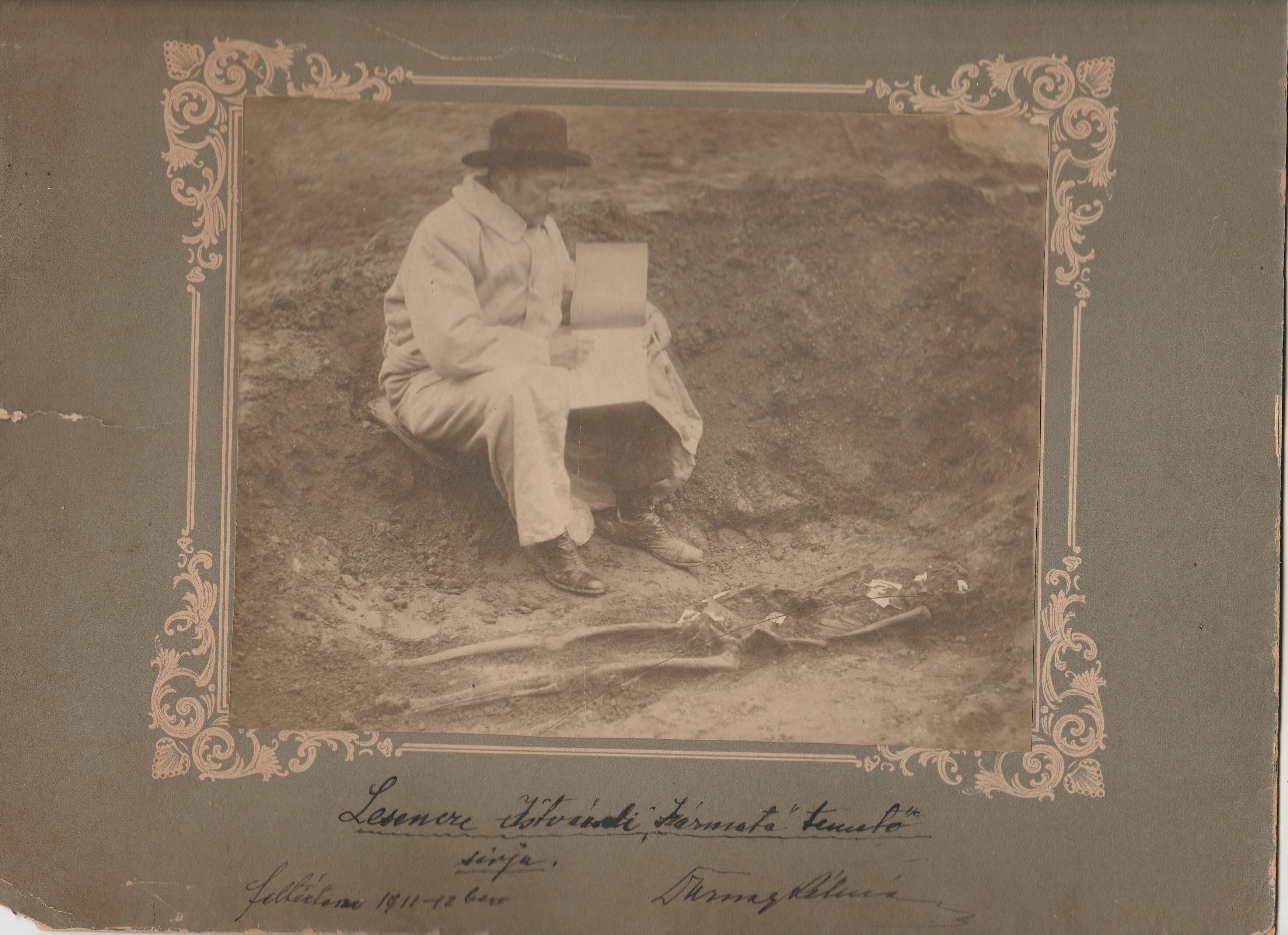 Kép az 1911-1912-es lesenceistvándi ásatásról (Tapolcai Városi Múzeum CC BY-NC-SA)