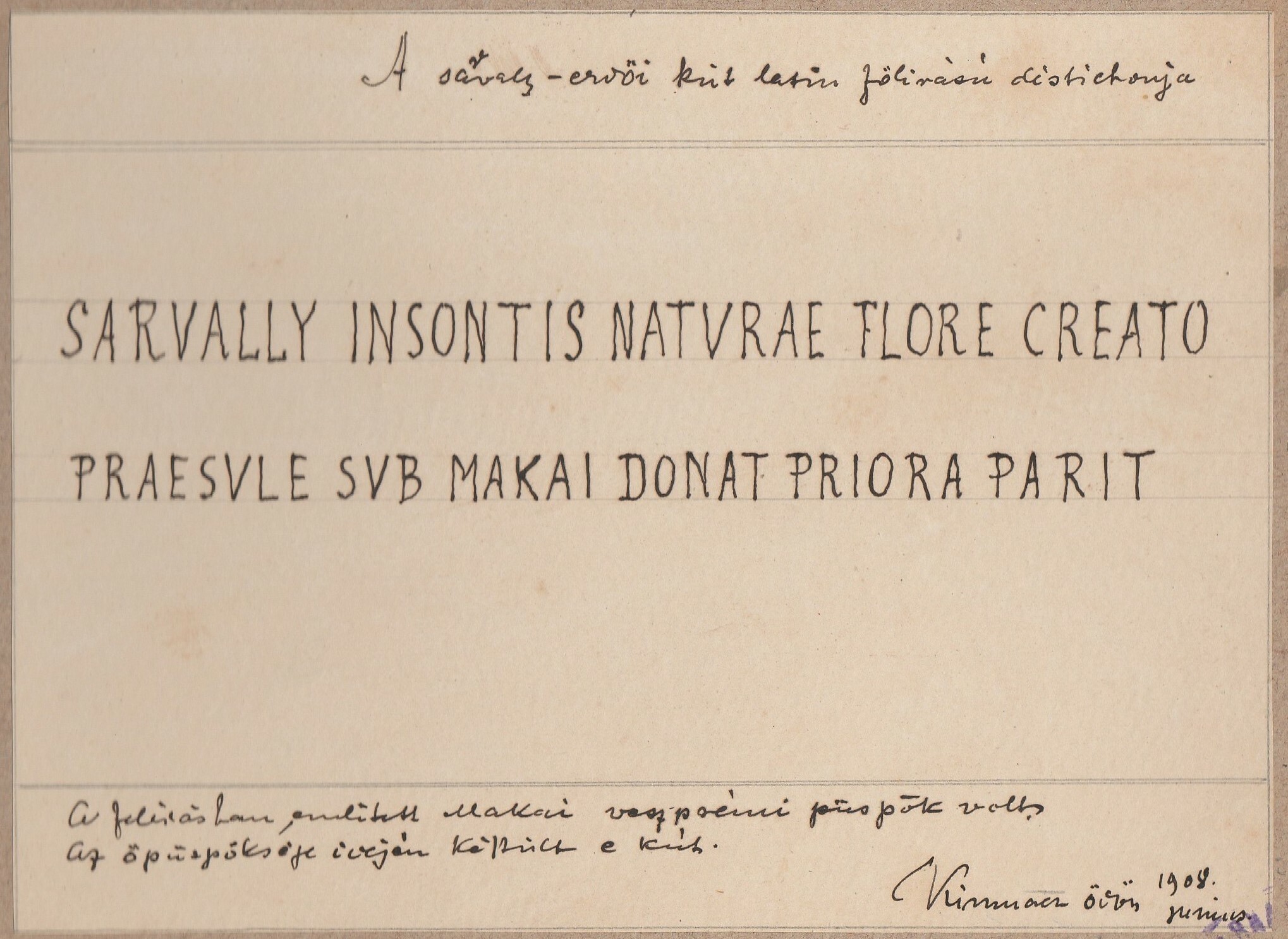 A sümegi Sarvaly-kút feliratának másolata (Tapolcai Városi Múzeum CC BY-NC-SA)