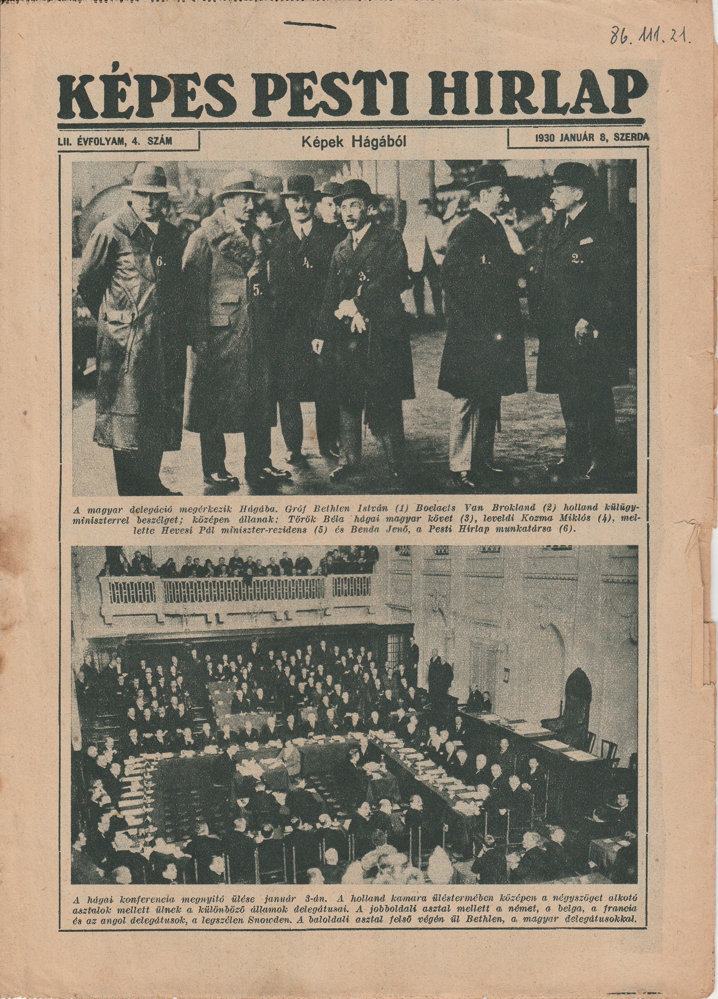 A Képes Pesti Hírlap 22 db száma 1928-30 között (Tapolcai Városi Múzeum CC BY-NC-SA)