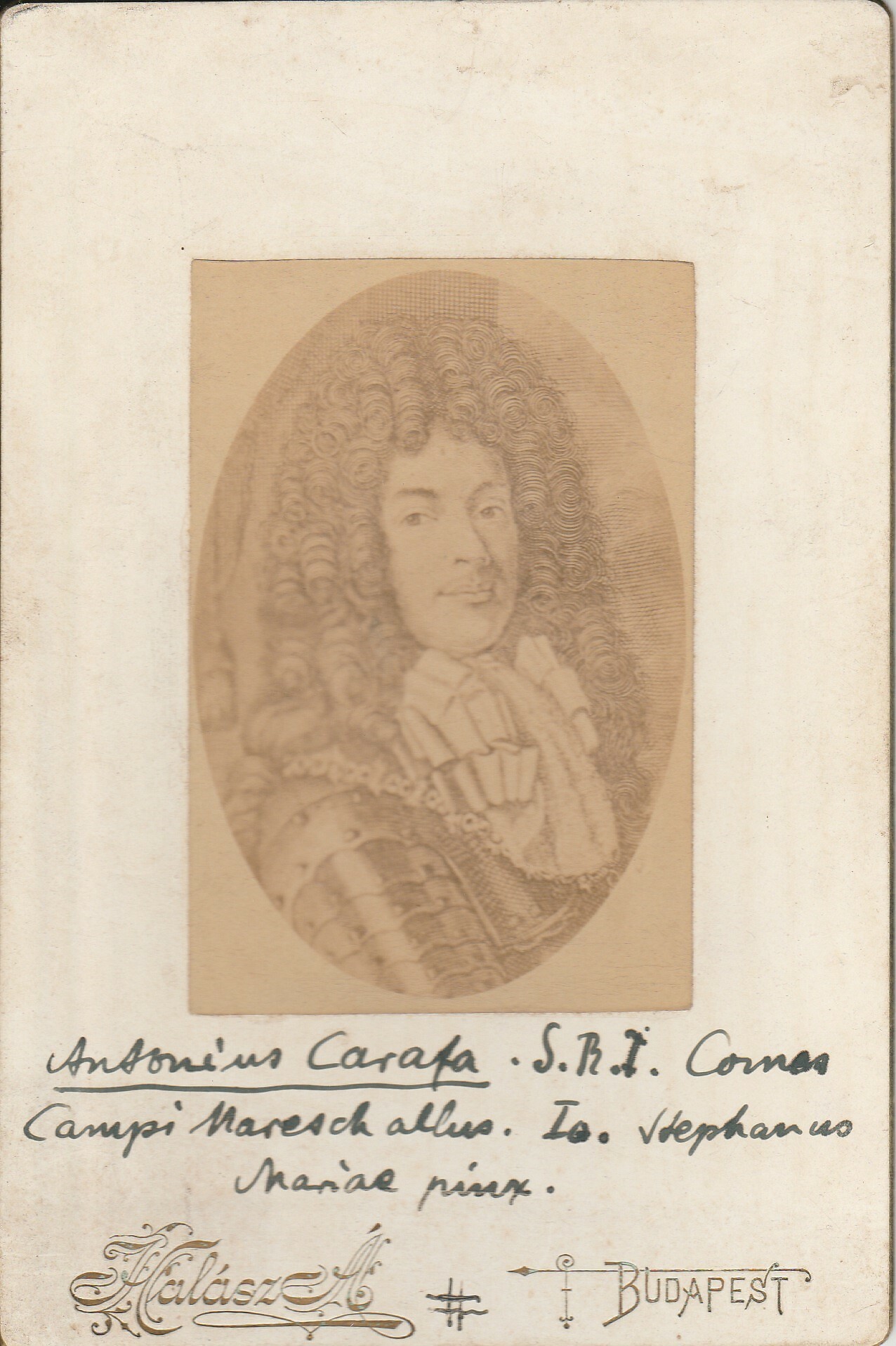Antonio Caraffa tábornok portréjának fotómásolata (Tapolcai Városi Múzeum CC BY-NC-SA)