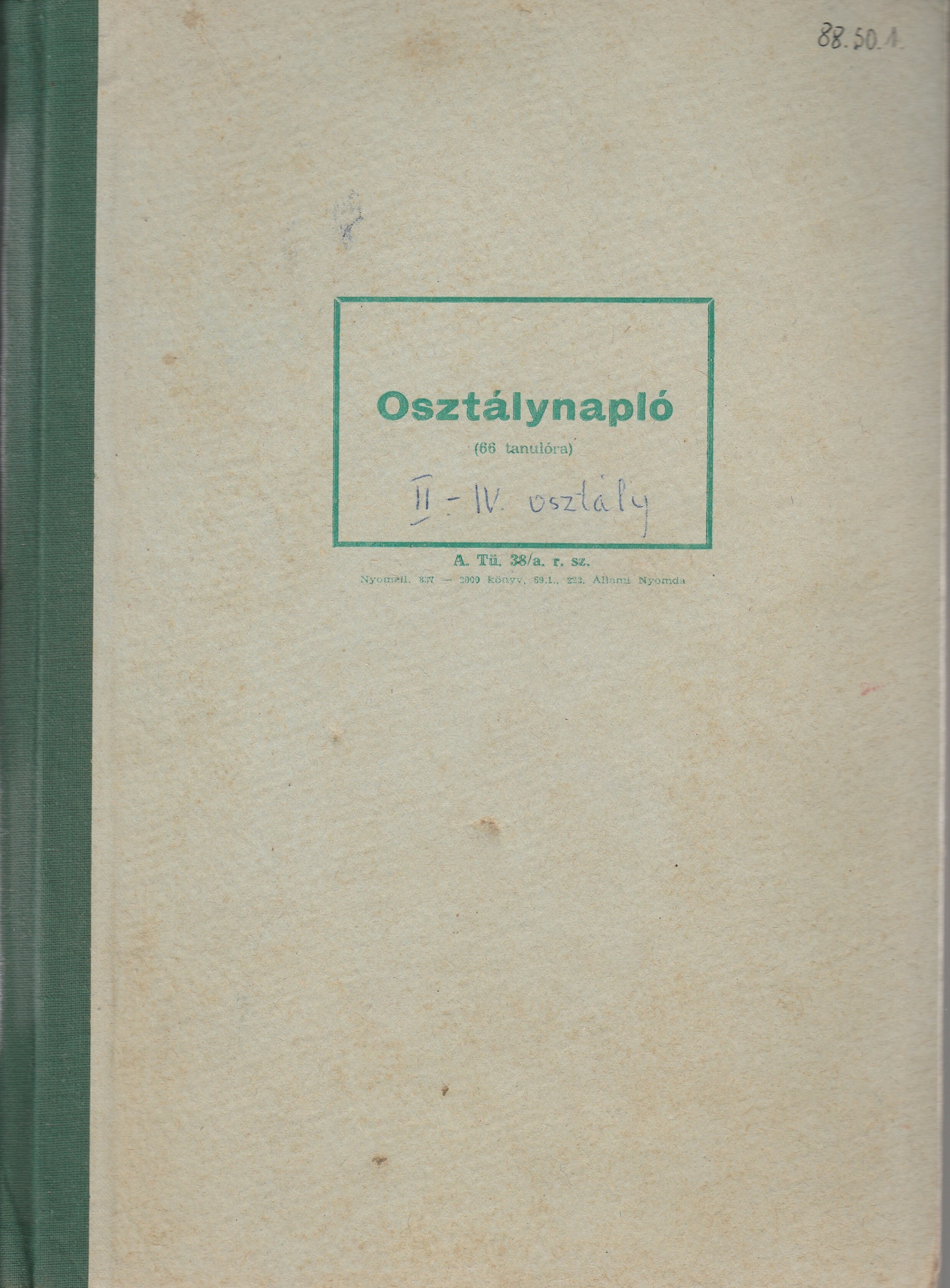 Általános iskolai napló Badacsonyörsről 1969-1970 (Tapolcai Városi Múzeum CC BY-NC-SA)
