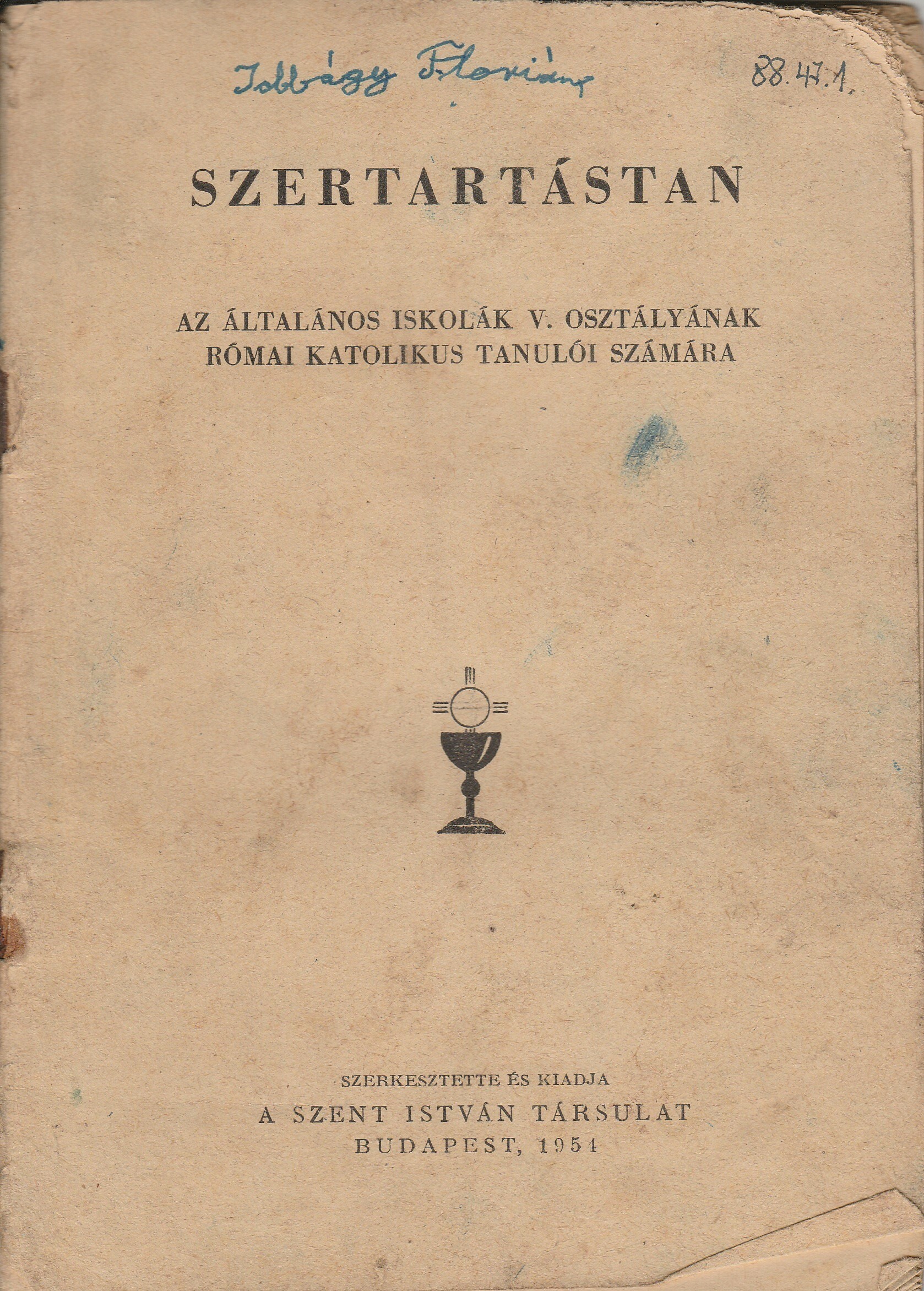 Szertartástan tankönyv (Tapolcai Városi Múzeum CC BY-NC-SA)