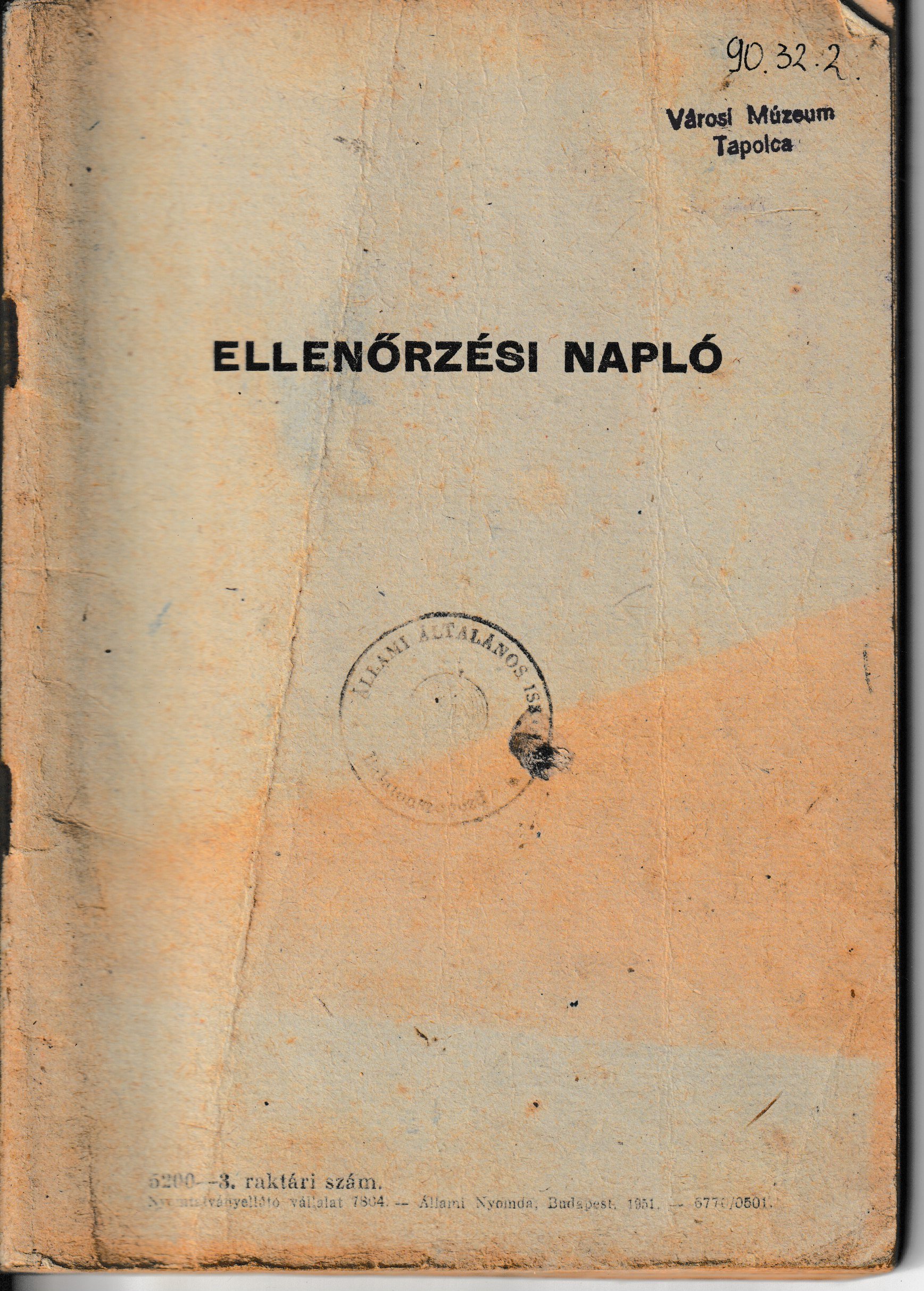 A balatonszepezdi iskola ellenőrzési naplója (Tapolcai Városi Múzeum CC BY-NC-SA)