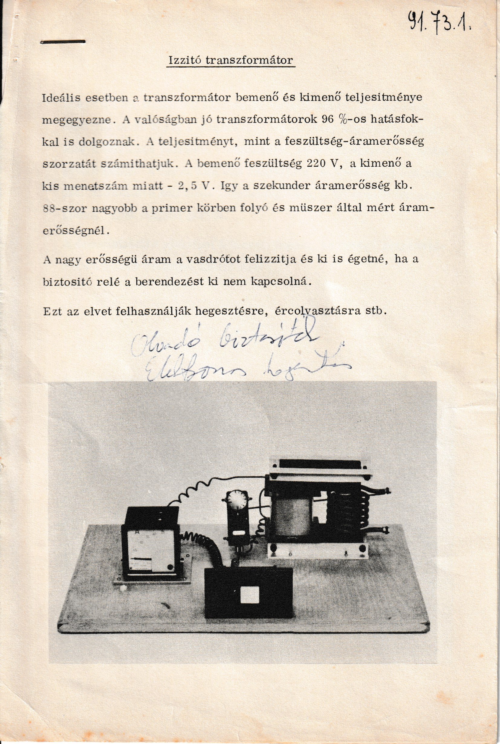 Négy fizikai kísérleti eszköz ismertetője (Tapolcai Városi Múzeum CC BY-NC-SA)