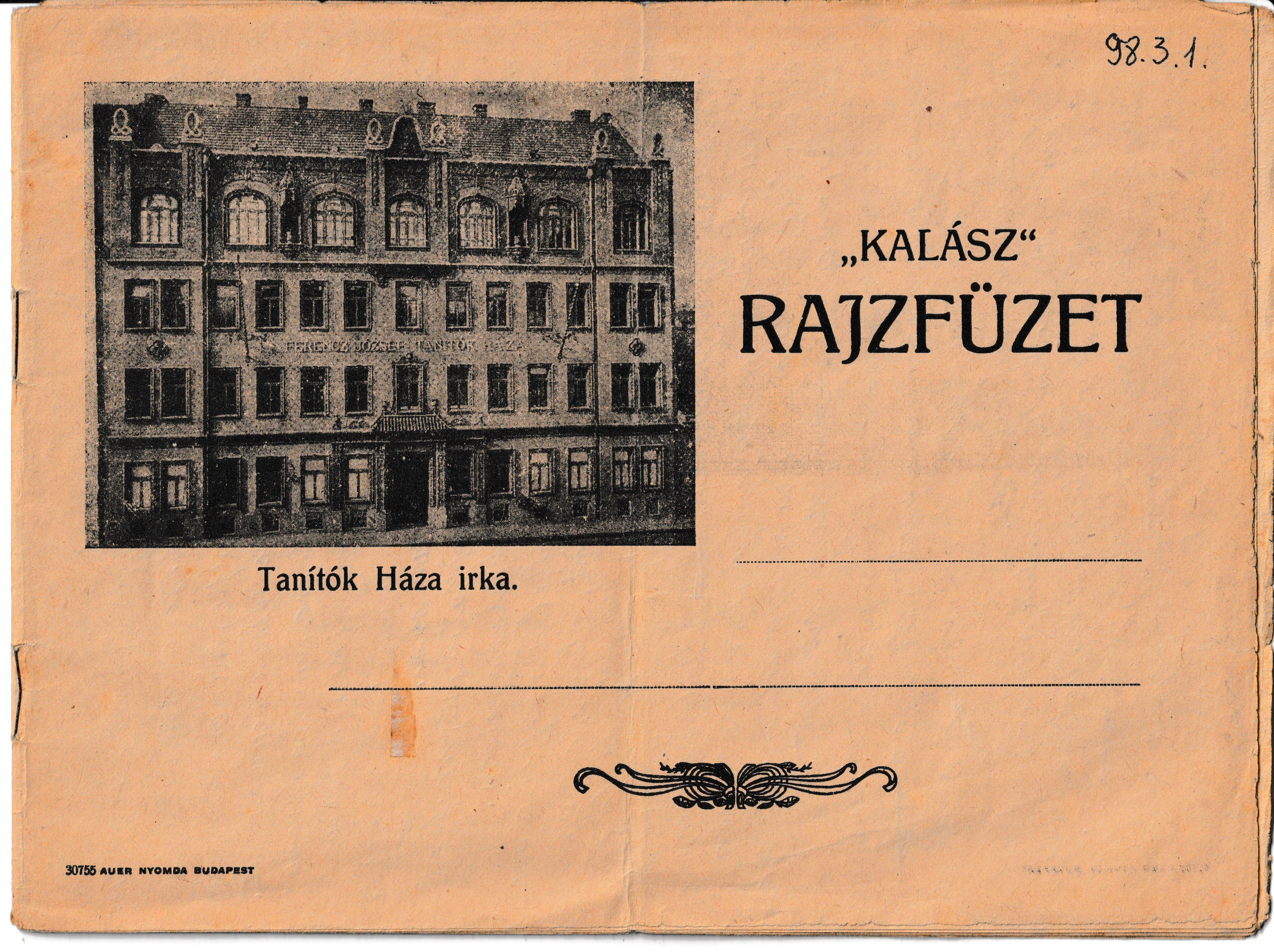 Írás füzet történelmi óravázlatokkal (Tapolcai Városi Múzeum CC BY-NC-SA)