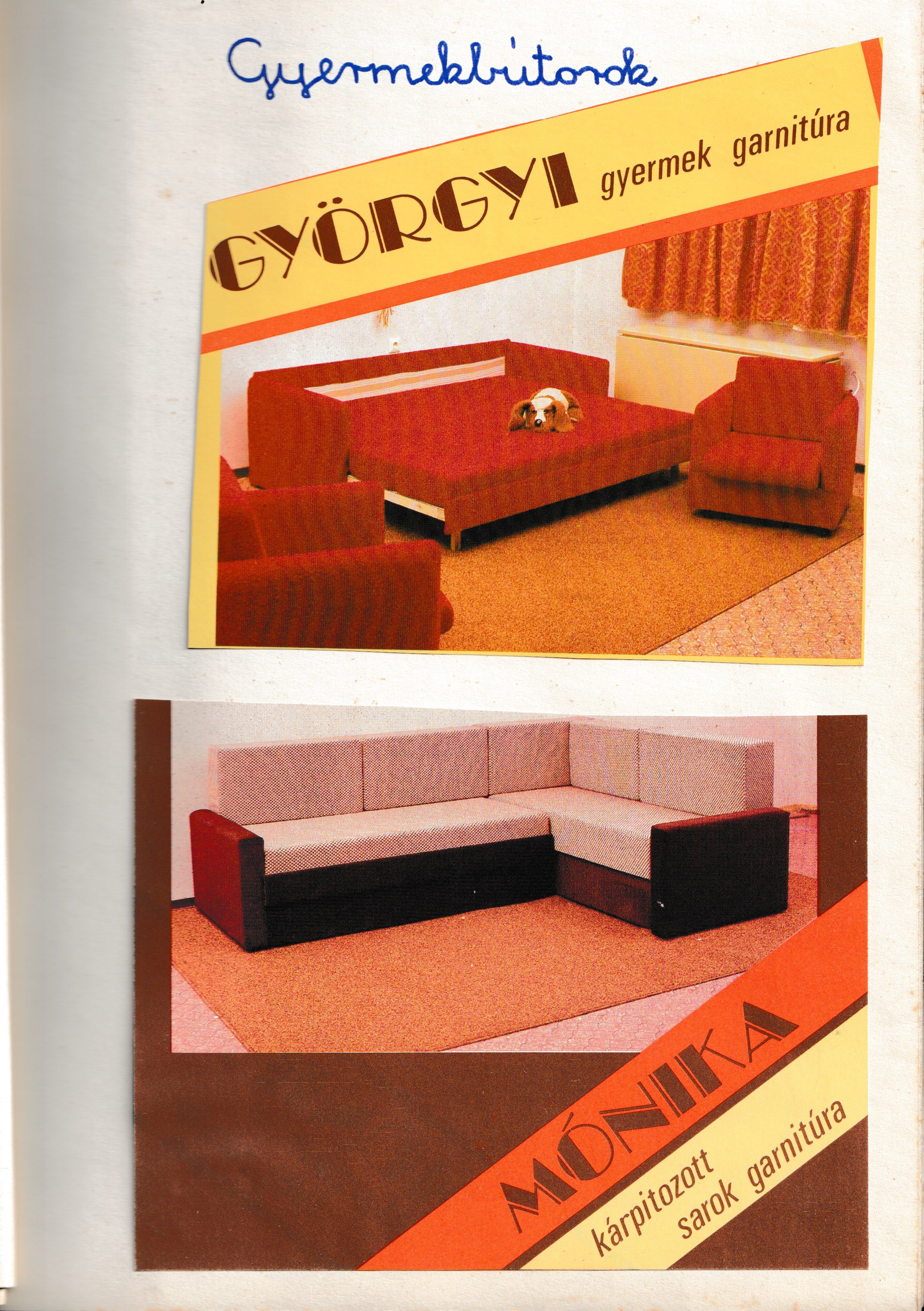 Bútorok, lakberendezési tárgyak fantázianevei 1986-ban című dolgozat (Tapolcai Városi Múzeum CC BY-NC-SA)