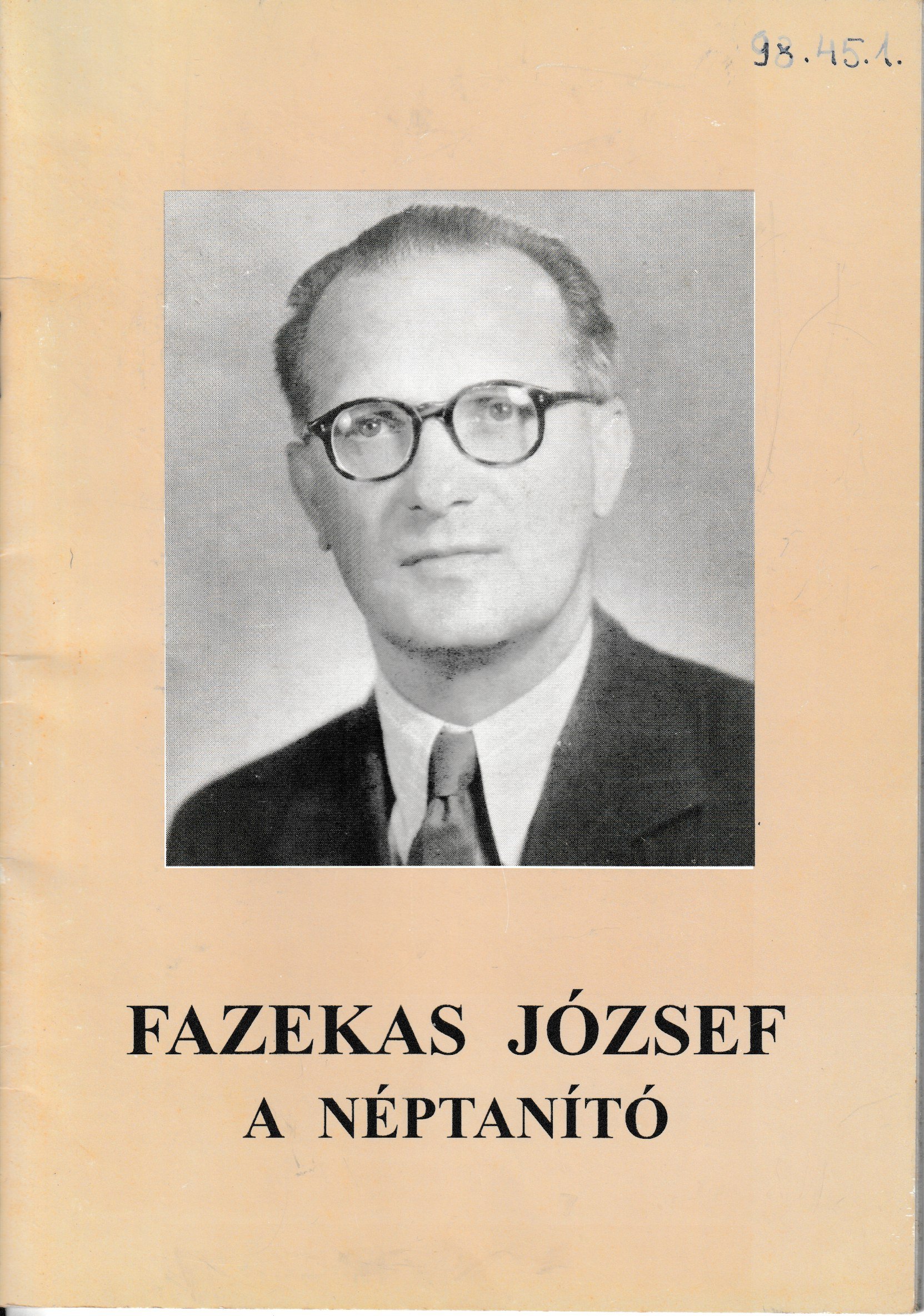 Fazekas József, a néptanító című kiadvány (Tapolcai Városi Múzeum CC BY-NC-SA)