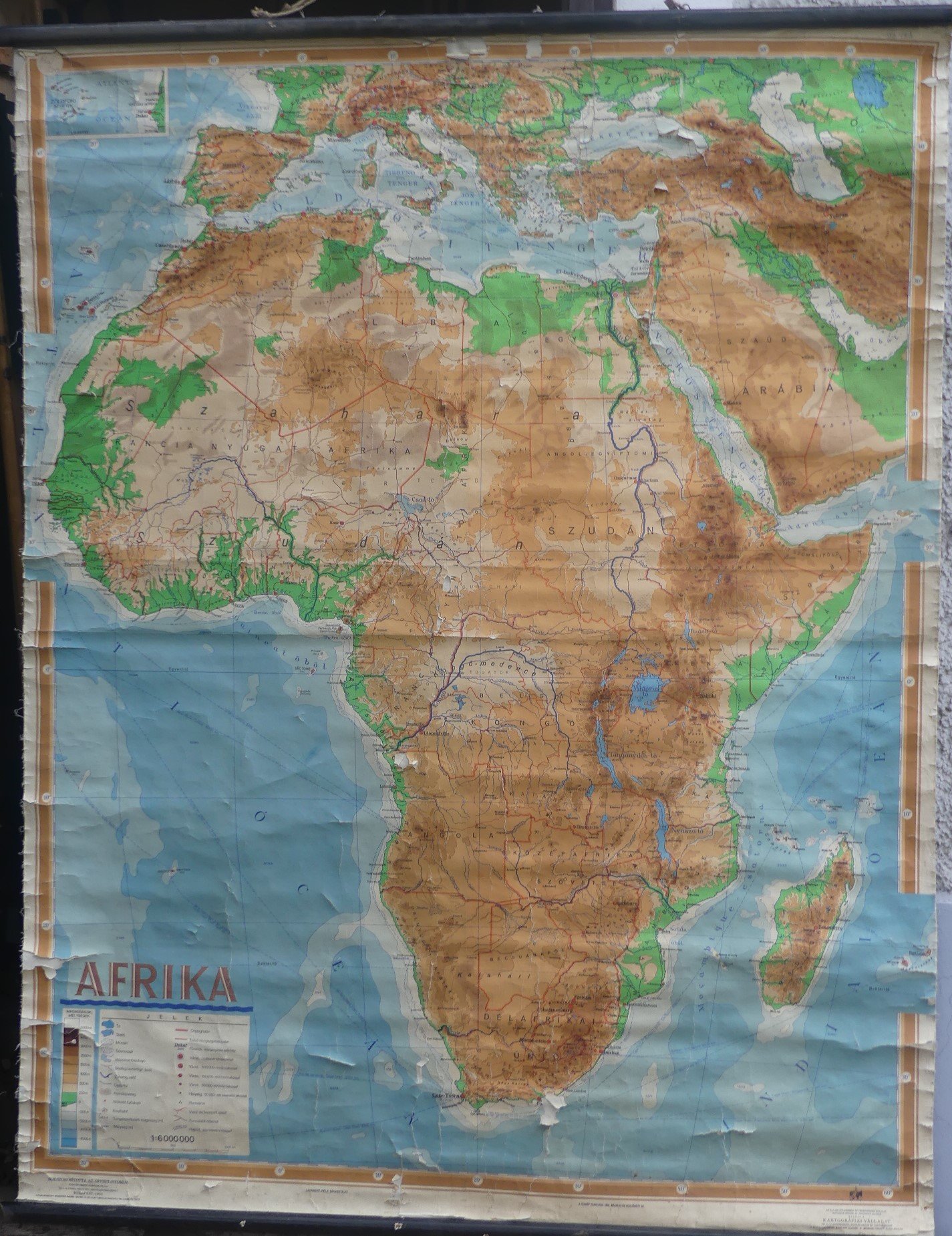 Afrika térképe (Tapolcai Városi Múzeum CC BY-NC-SA)