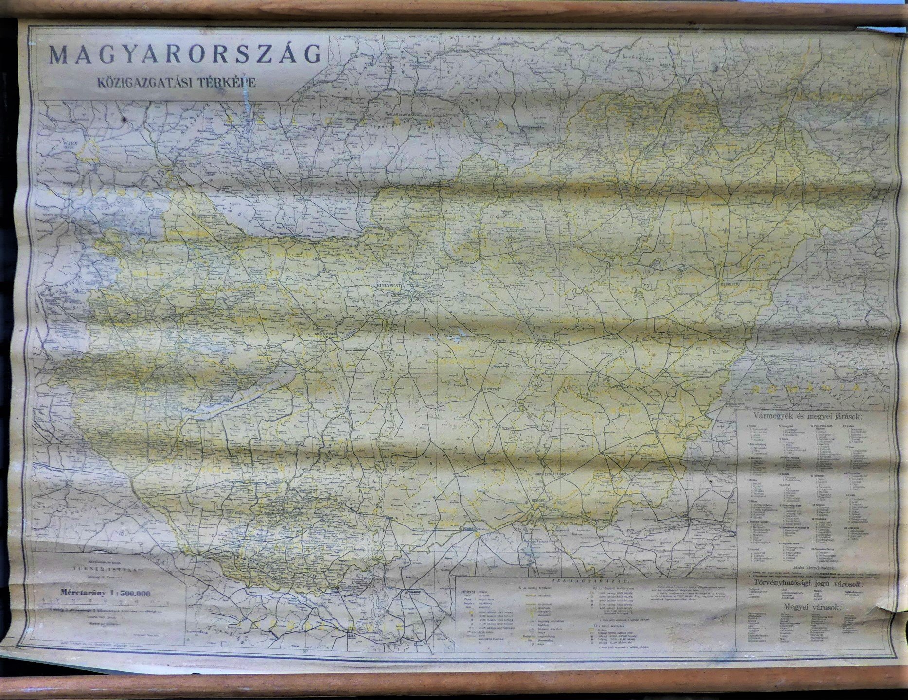 Magyarország közigazgatási térképe (Tapolcai Városi Múzeum CC BY-NC-SA)