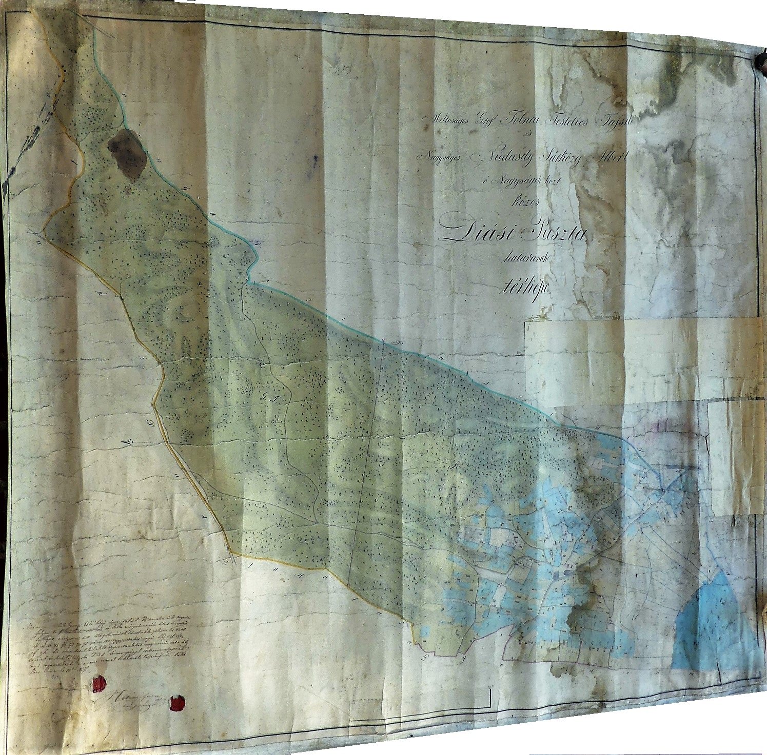 Diás puszta térképe (Tapolcai Városi Múzeum CC BY-NC-SA)