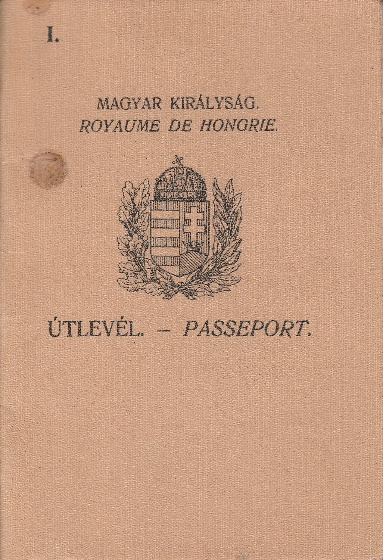 Zábrák Jenő útlevele (Tapolcai Városi Múzeum CC BY-NC-SA)