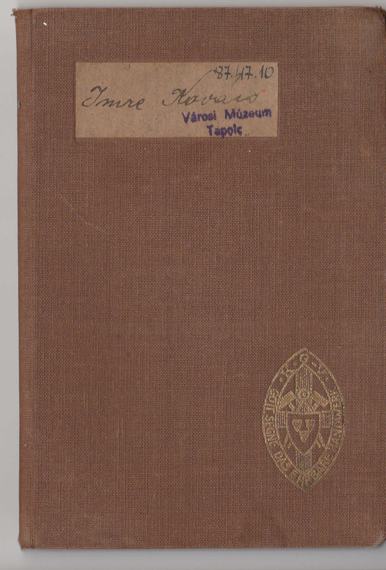 A Magyarországi Katolikus Legényegylet vándorkönyve (Tapolcai Városi Múzeum CC BY-NC-SA)