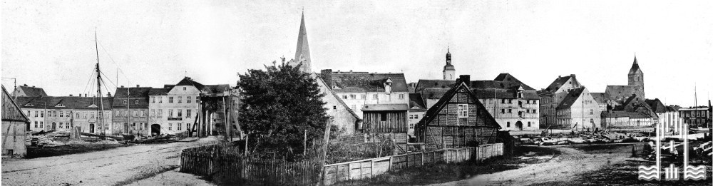 Anklam, Panoramafoto, ca. 1870 (Museum im Steintor CC BY-SA)