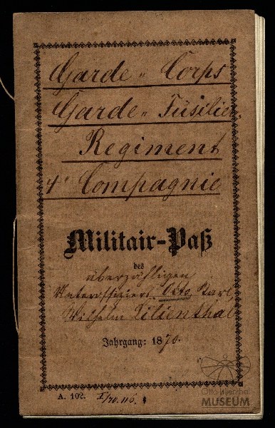 Militärpass von Otto Lilienthal (Otto-Lilienthal-Museum CC BY-NC-SA)