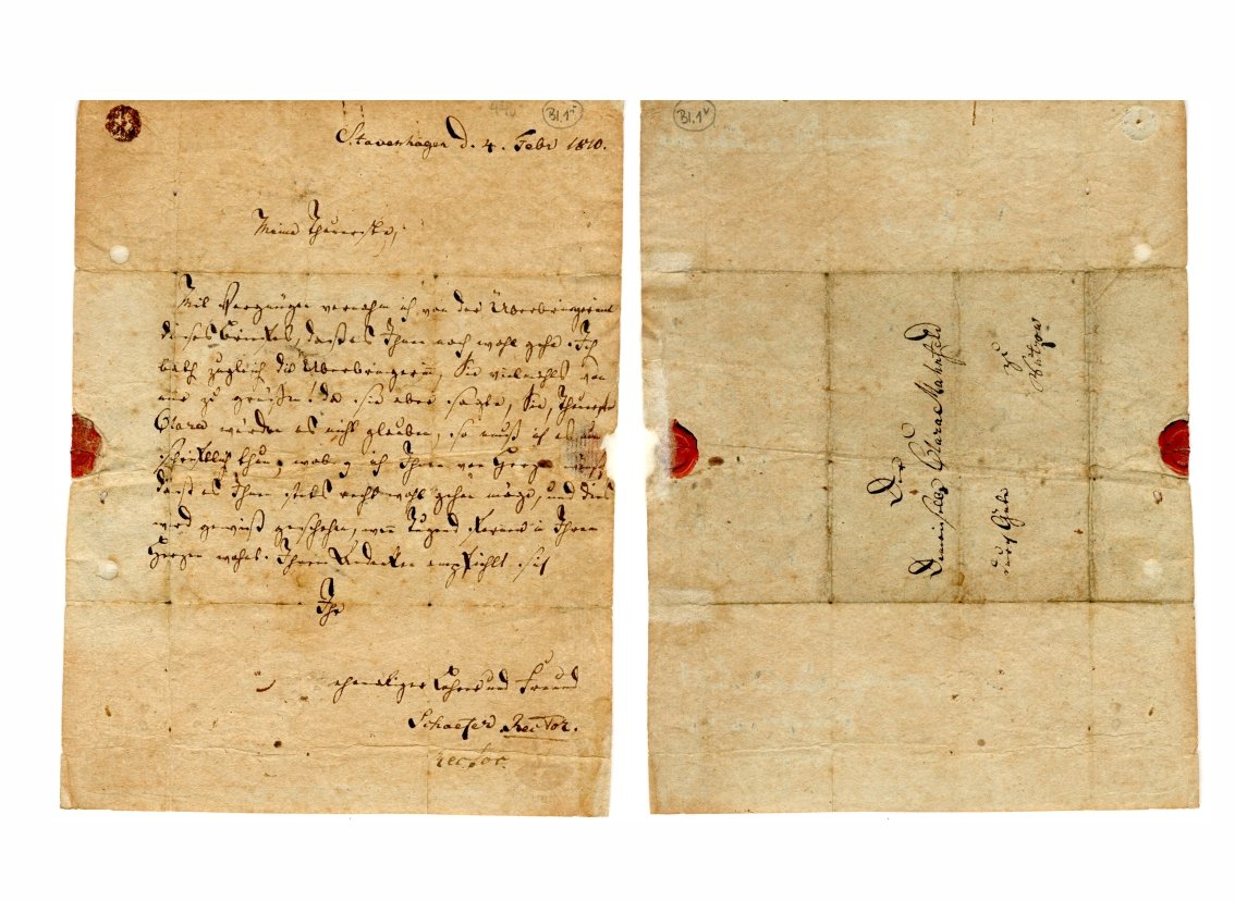Brief von Gottlieb Heinrich Schäfer (Fritz-Reuter-Literaturmuseum CC BY-NC-SA)