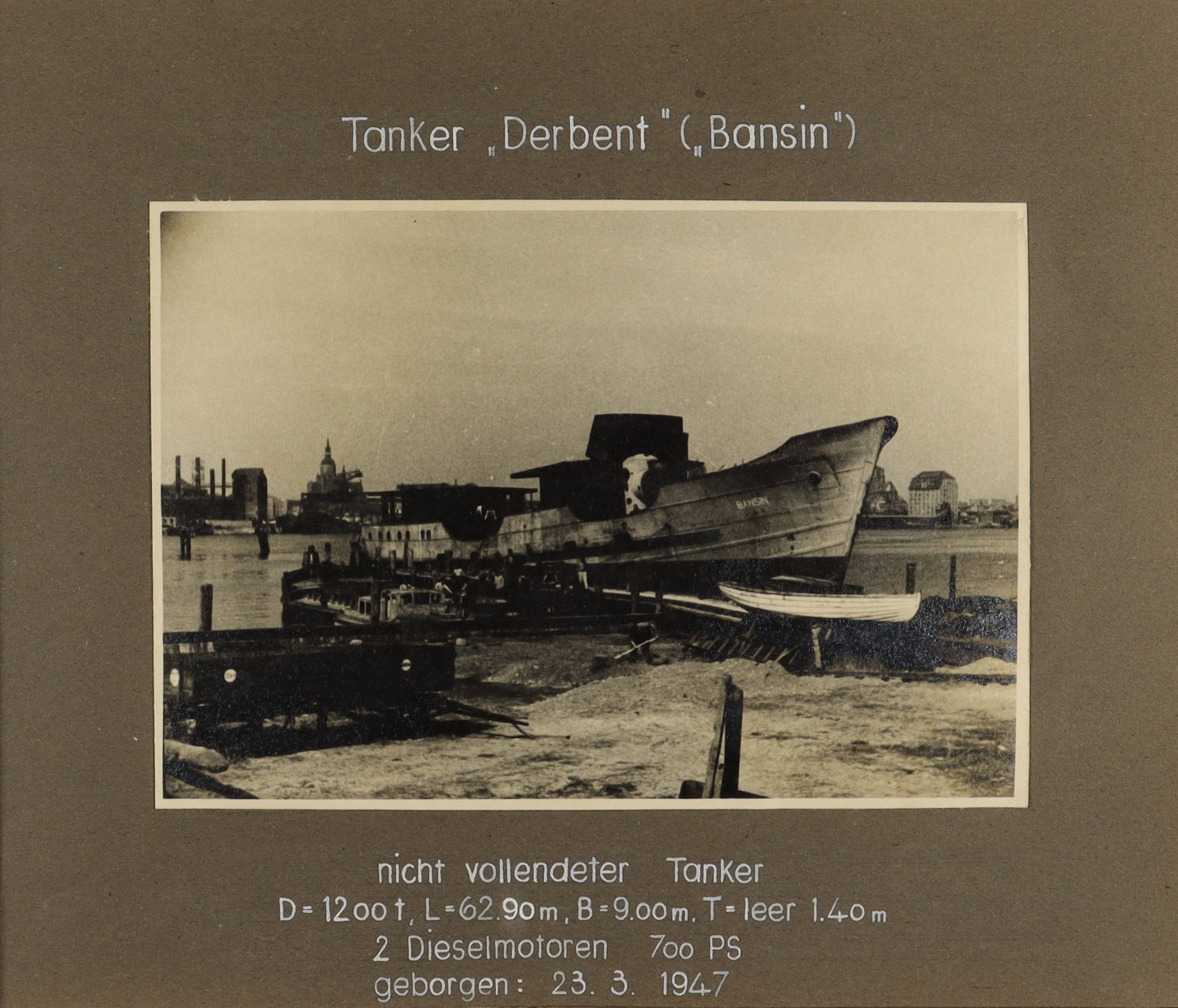 Tanker "Bansin" (späterer Name "Derbent") (Schiffbau- und Schiffahrtsmuseum Rostock RR-F)