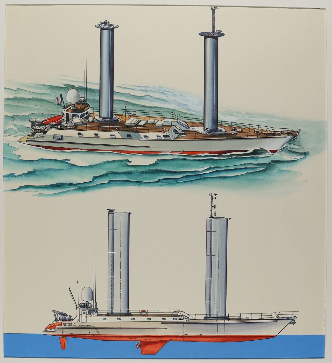 Einrumpfschiff "Alcyone" (Schiffbau- und Schiffahrtsmuseum Rostock RR-F)