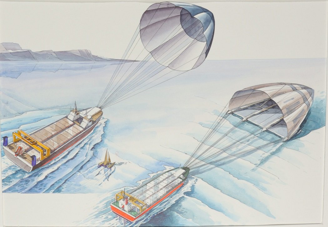 Schiff mit fliegendem Schirm (Schiffbau- und Schiffahrtsmuseum Rostock RR-F)