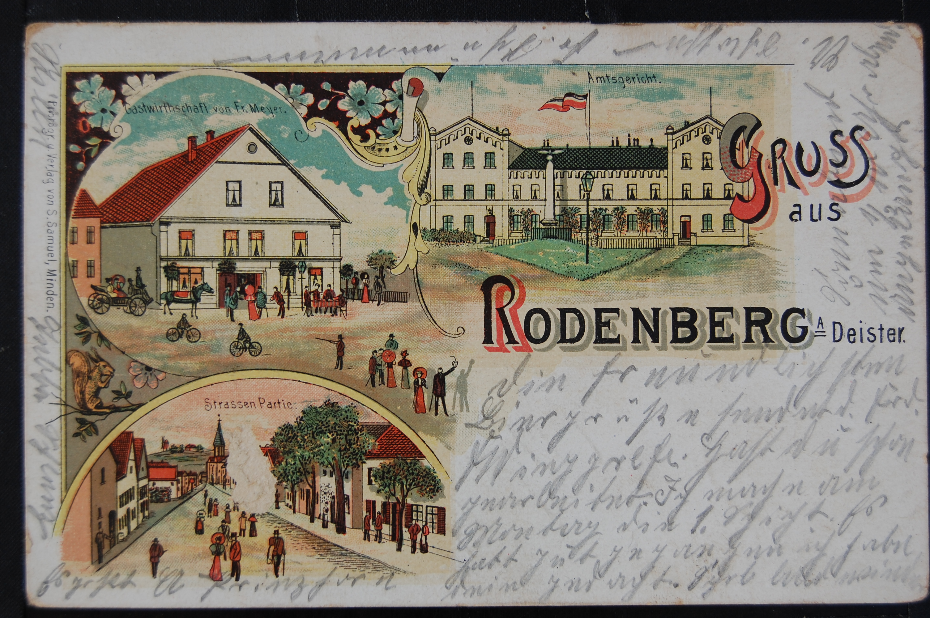 AK Rodenberg, Mehrbild, koloriert, 1908(?) (Museumslandschaft Amt Rodenberg e.V. CC BY-NC-SA)