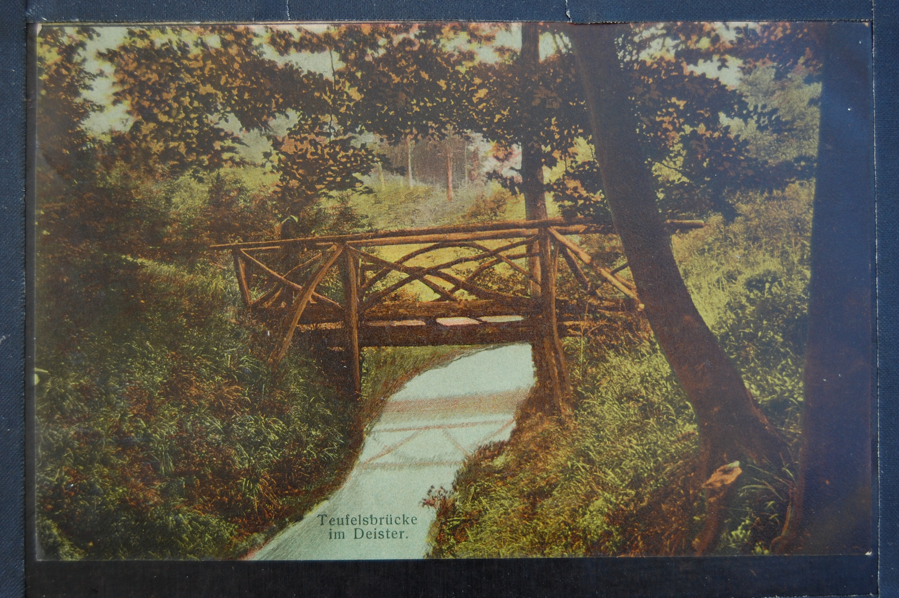 Ansichtskarte Rodenberg, farbig, Teufelsbrücke 1911 (Museumslandschaft Amt Rodenberg e.V. CC BY-NC-SA)