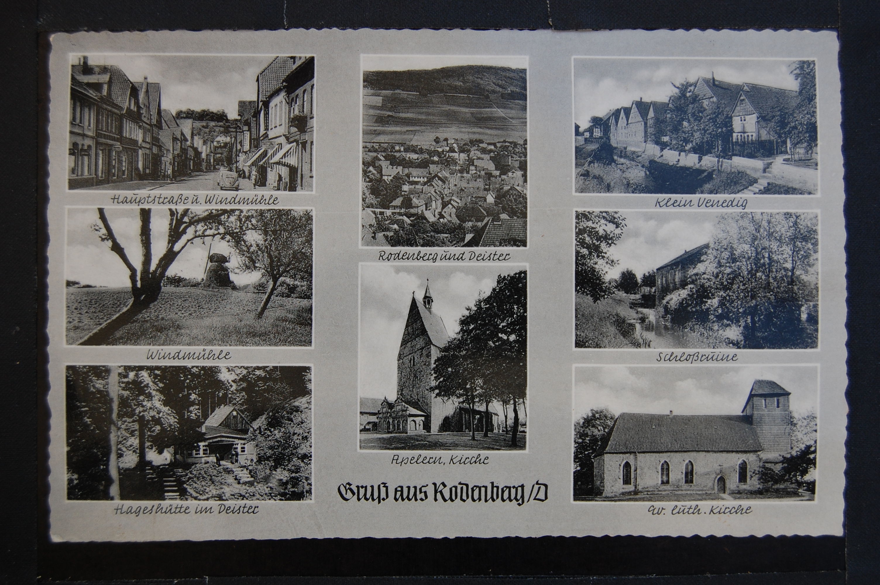 AK Rodenberg, Mehrbild, Schwarz-Weiß 1954 (Museumslandschaft Amt Rodenberg e.V. CC BY-NC-SA)