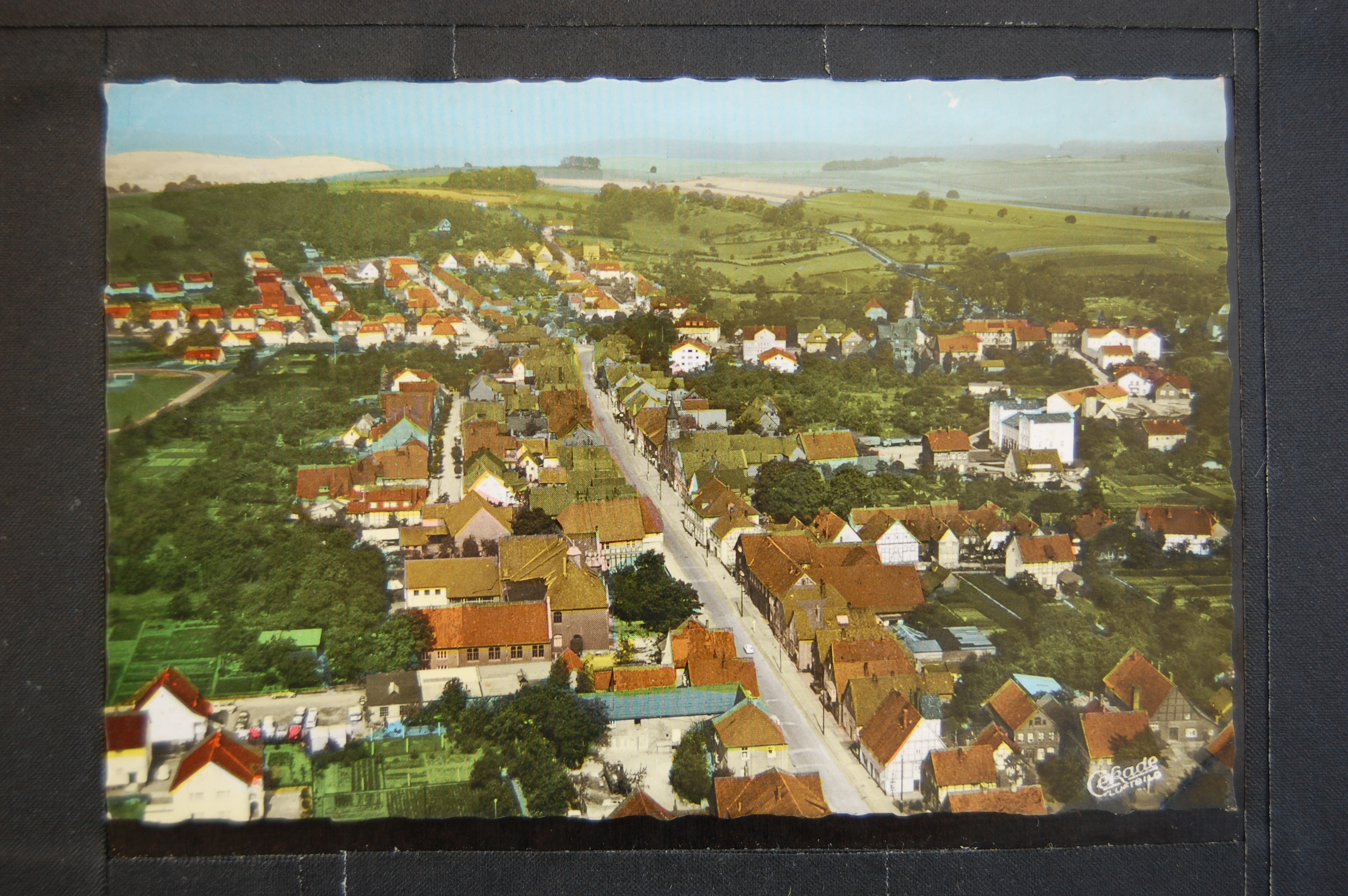 AK Rodenberg, Luftbild von Rodenberg (Museumslandschaft Amt Rodenberg e.V. CC BY-NC-SA)