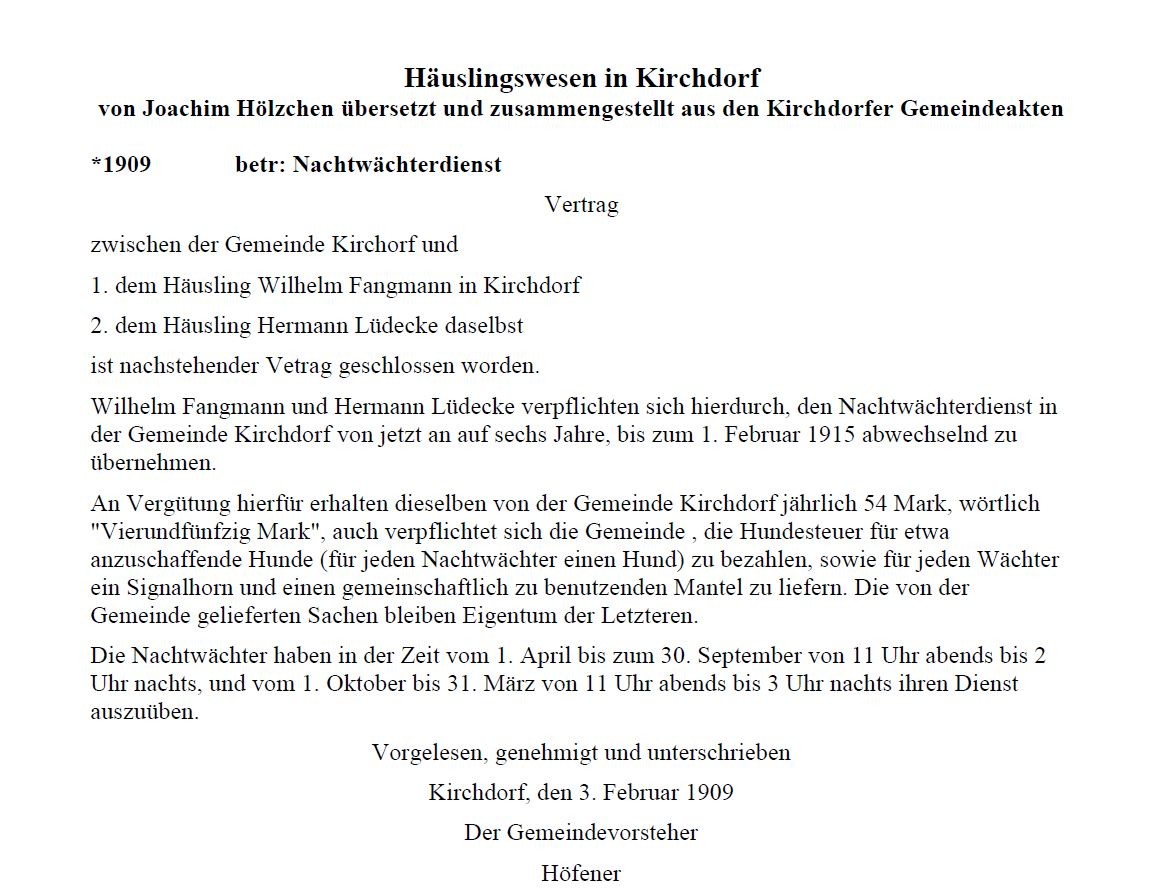Gemeindeakten zu Häuslingen in Kirchdorf (Kreismuseum Syke CC BY-NC-SA)