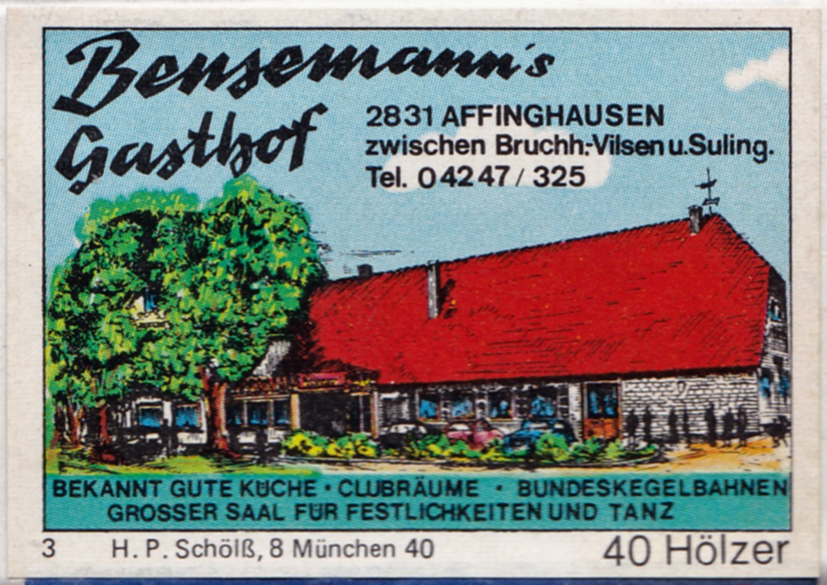 Gasthof Bensemann's in der Samtgemeinde Schwaförden - Gem. Affinghausen (Kreismuseum Syke CC BY-NC-SA)
