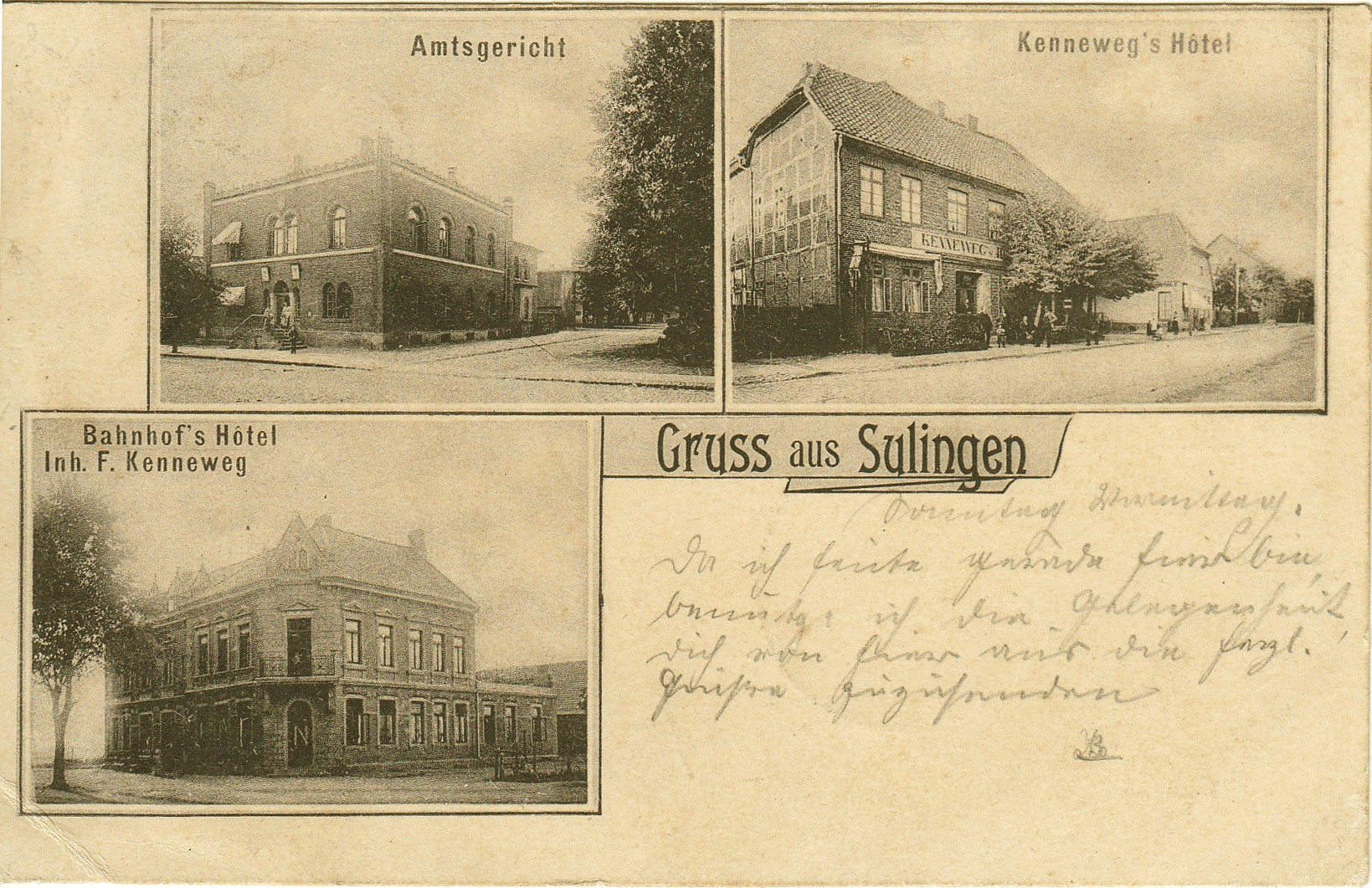 Kenneweg/ Bahnhofshotel in Sulingen - OT Sulingen-Stadt (Kreismuseum Syke CC BY-NC-SA)