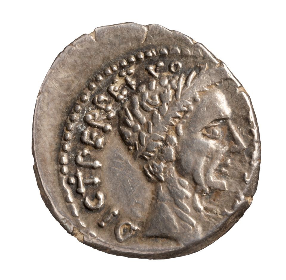 Denar des C. Iulius Caesar (Museum August Kestner CC BY-NC-SA)