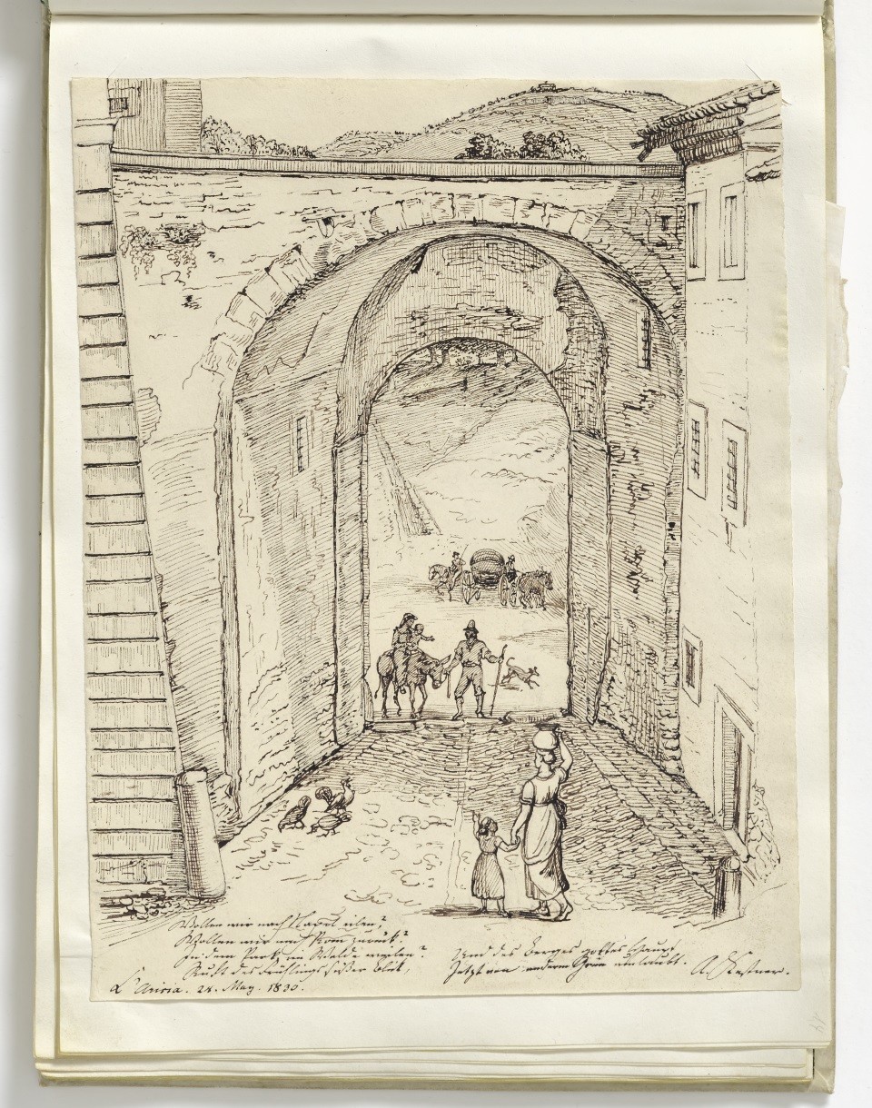 Die Porta Napoletana in Ariccia (Museum August Kestner CC BY-NC-SA)