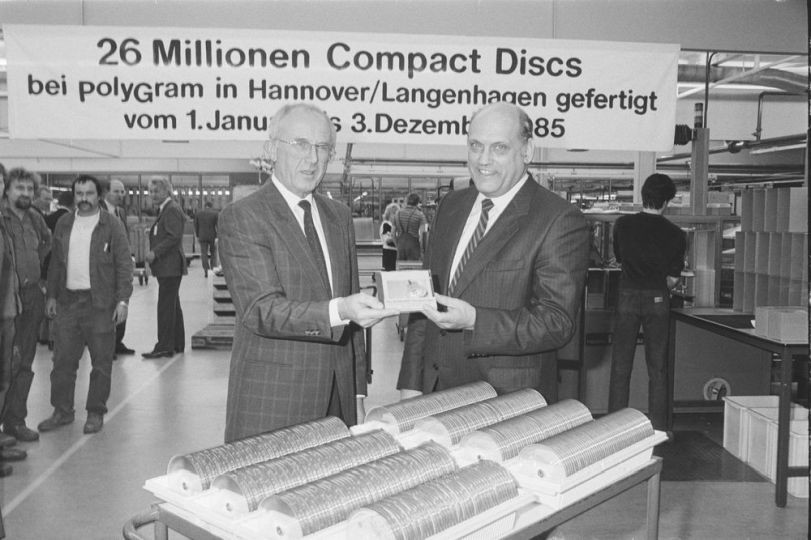 26 Millionen CDs gefertigt im Jahr 1985 bei Polygram in Langenhagen (Gerhard Stoletzki, Historisches Museum Hannover CC BY-NC-SA)