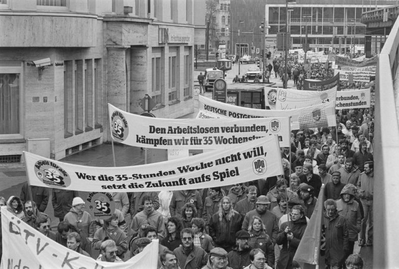 Streik für 35-Stunden-Woche (Gerhard Stoletzki, Historisches Museum Hannover CC BY-NC-SA)