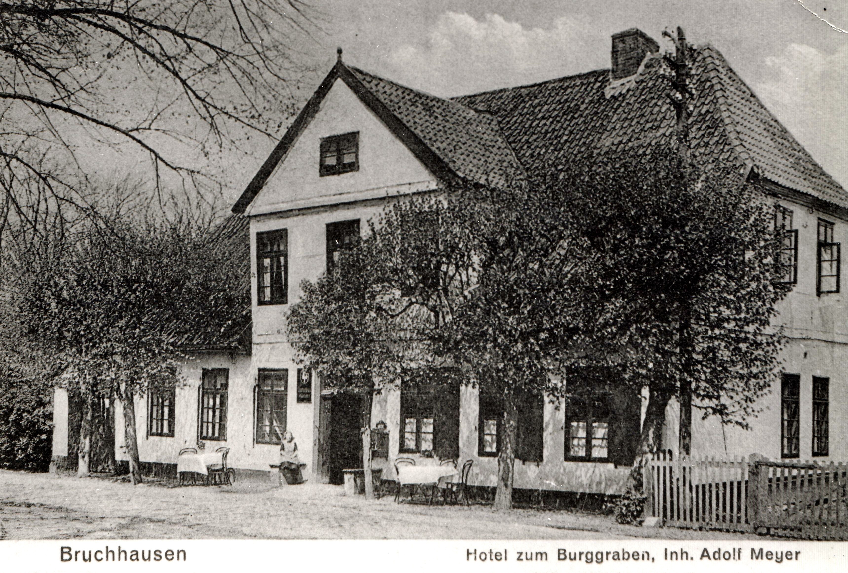 Hotel zum Burggraben in der Samtgemeinde Bruchhausen-Vilsen  Flecken Bruchhausen-Vilsen - OT Bruchhausen (Kreismuseum Syke CC BY-NC-SA)