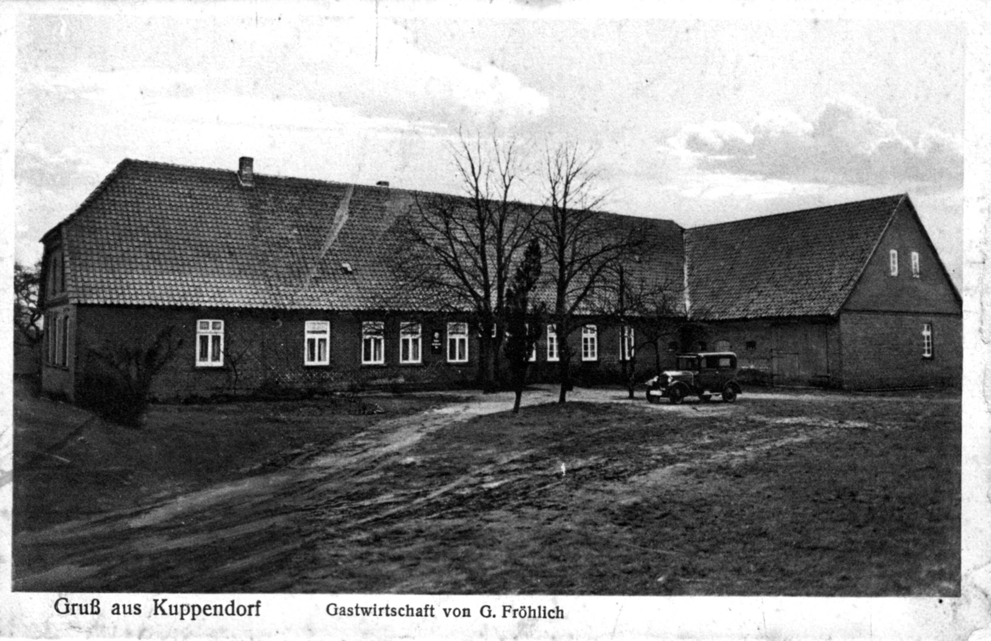 Gastwirtschaft von G. Fröhlich in der Samtgemeinde Kirchdorf - Gem. Kirchdorf - OT Kuppendorf (Kreismuseum Syke CC BY-NC-SA)