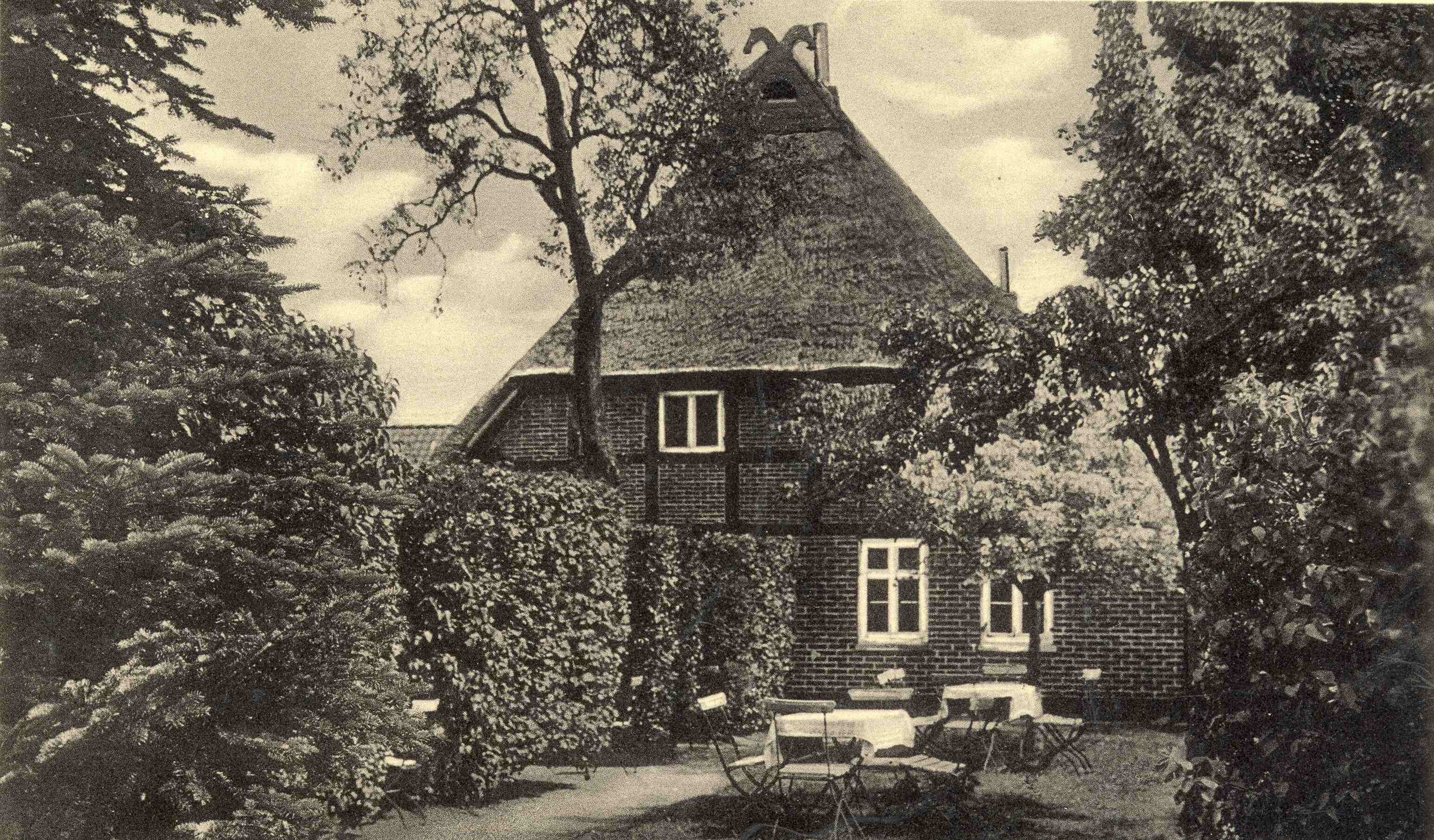 Sommergarten Gasthaus Emil Müller 1940 (Kreismuseum Syke CC BY-NC-SA)