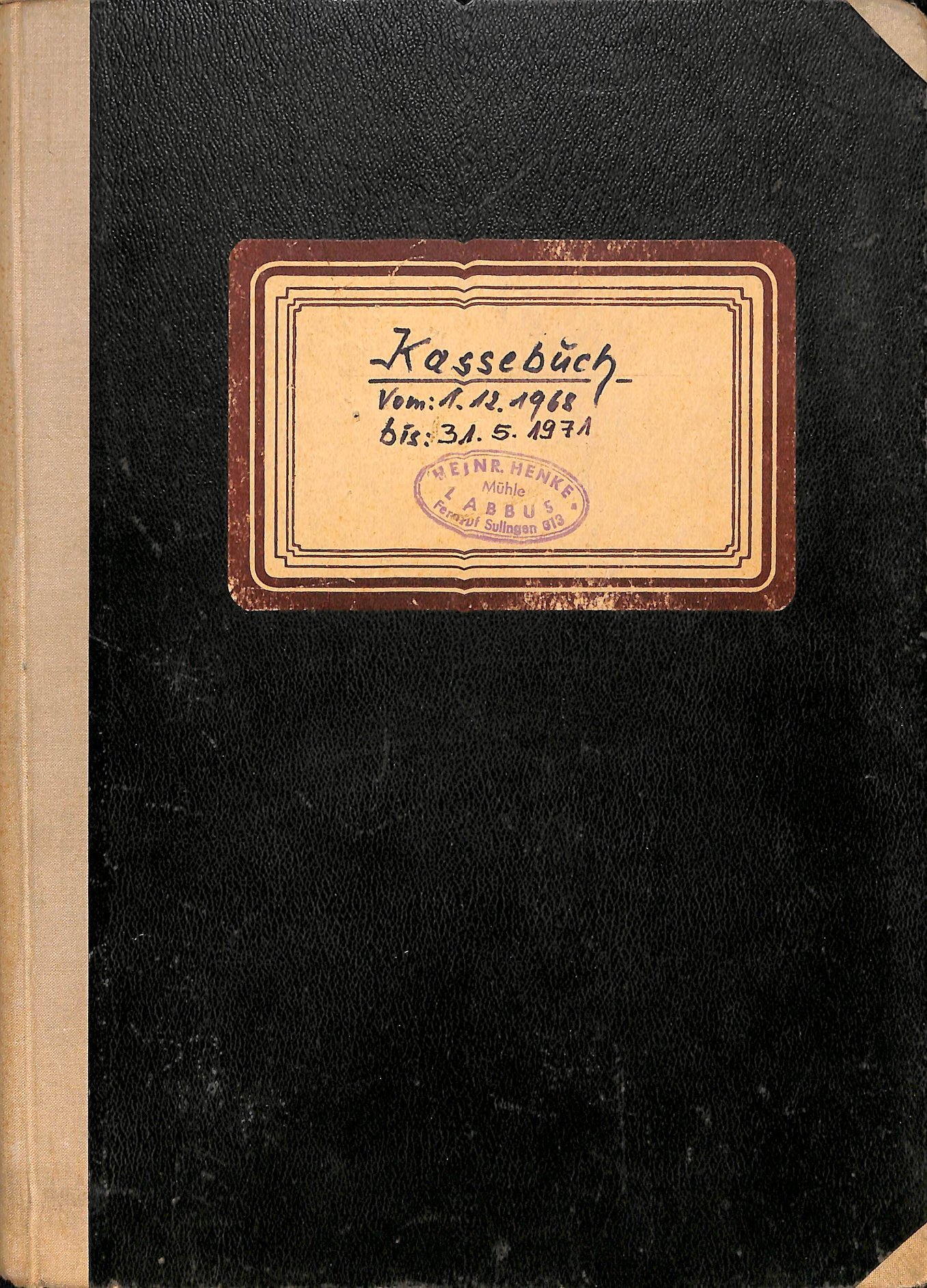 "Kassebuch" der Mühle Heinrich Henke, Labbus bei Sulingen (Kreismuseum Syke CC BY-NC-SA)