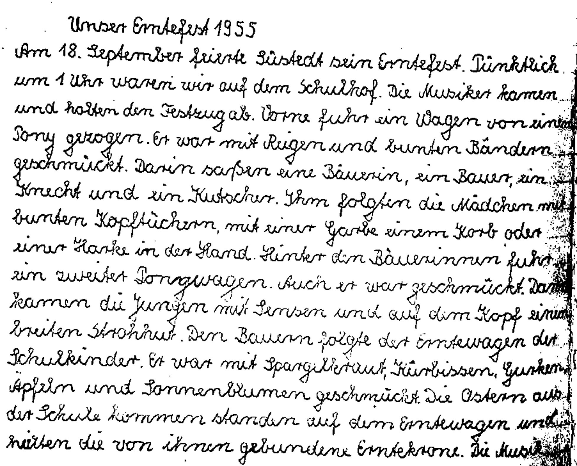 Aufsätze aus der von 1949 bis 1958 von Kindern der Süstedter Dorfschule geführten Dorfchronik. (Kreismuseum Syke CC BY-NC-SA)