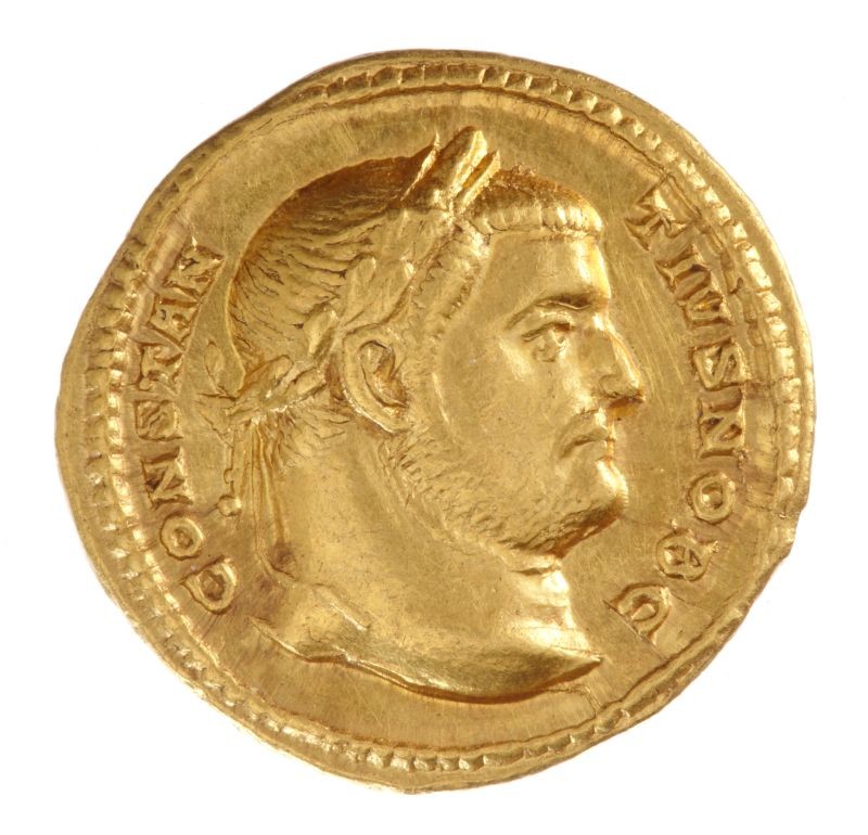 Aureus des Constantius I. Chlorus (Museum August Kestner CC BY-NC-SA)