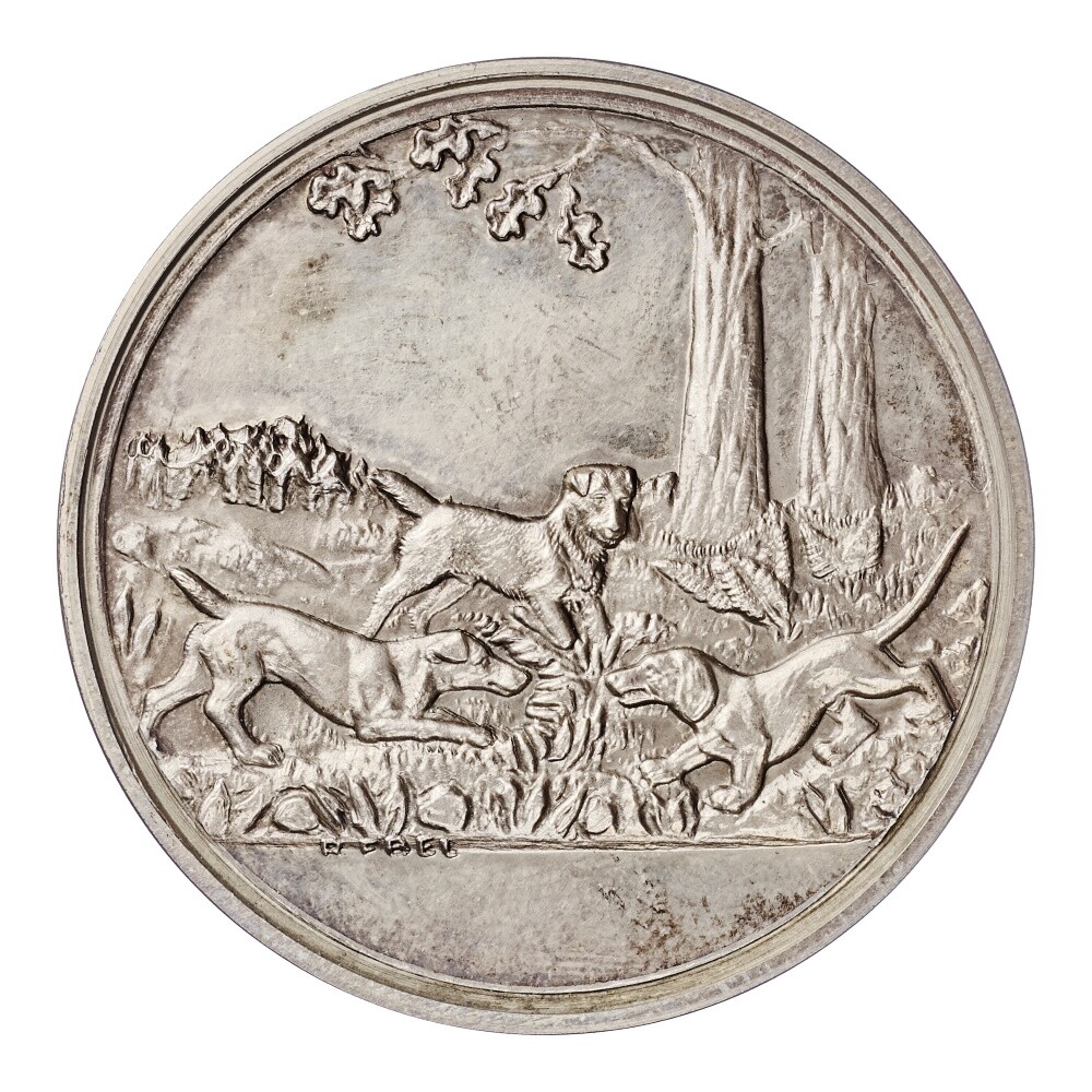 Medaille "Jagdhunde" (Museum August Kestner CC BY-NC-SA)