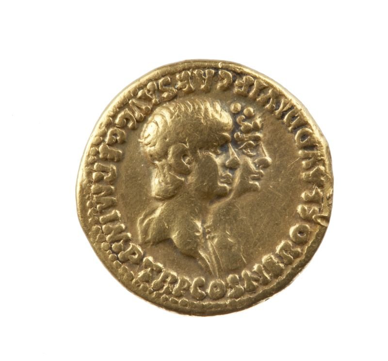 Aureus des Nero und der Agrippina (Museum August Kestner CC BY-NC-SA)