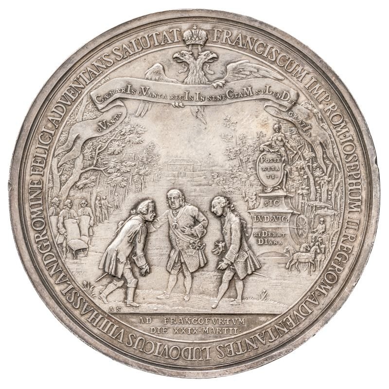 Medaille auf den Empfang des Kaisers Franz I. und seines Sohnes Joseph II. (Museum August Kestner CC BY-NC-SA)