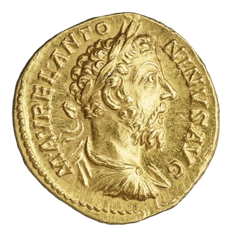 Aureus des Marcus Aurelius (Museum August Kestner CC BY-NC-SA)