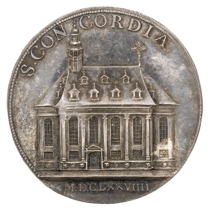 Medaille auf die Einweihung der Concordiakirche zu Mannheim (Museum August Kestner CC BY-NC-SA)