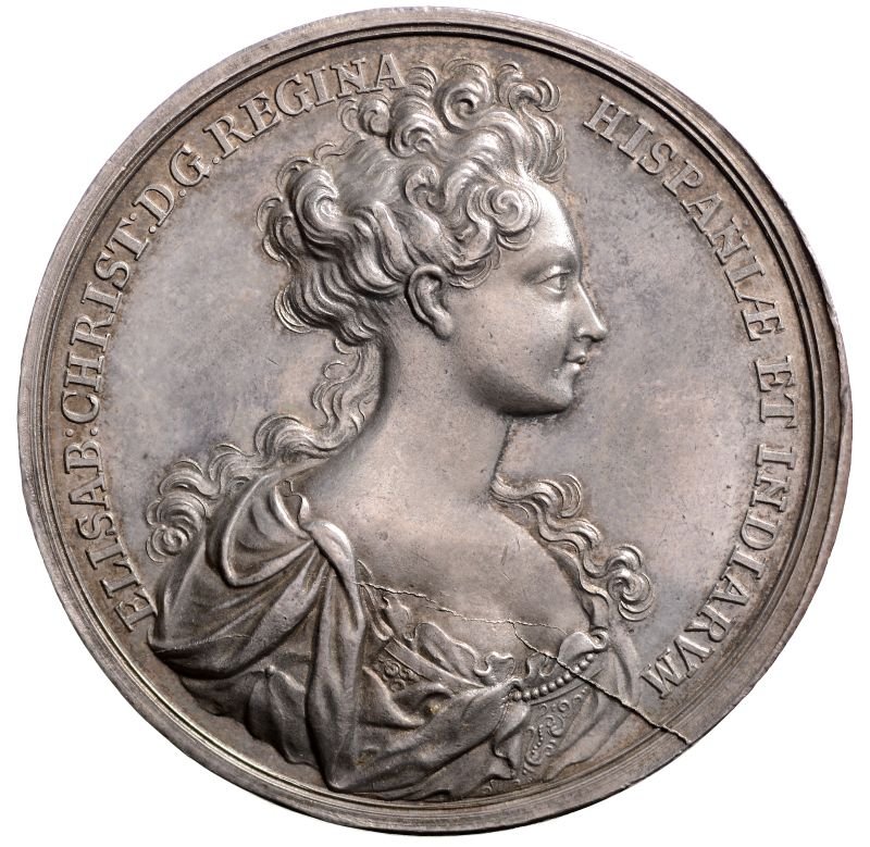 Medaille auf die Vermählung Elisabeth Christines von Braunschweig-Wolfenbüttel mit Karl III. von Spanien (Kaiser Karl VI.) (Museum August Kestner CC BY-NC-SA)